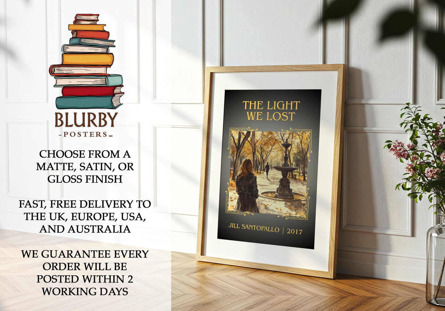 The Light We Lost book poster packaging – museum-quality print rolled in protective tube
