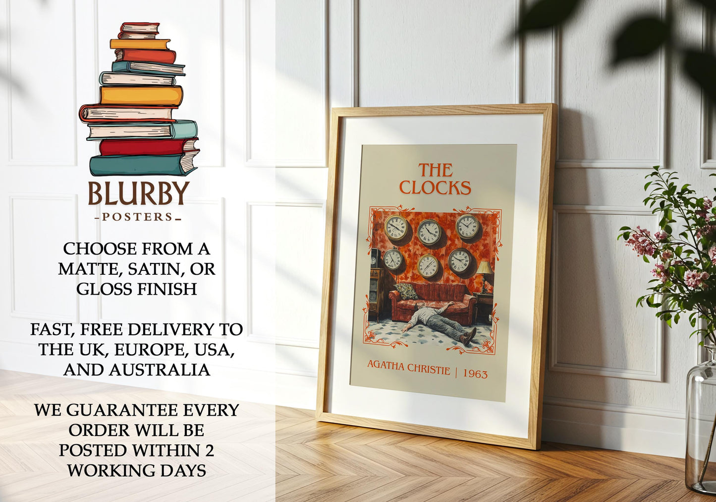 The Clocks book poster packaging – museum-quality print rolled in protective tube