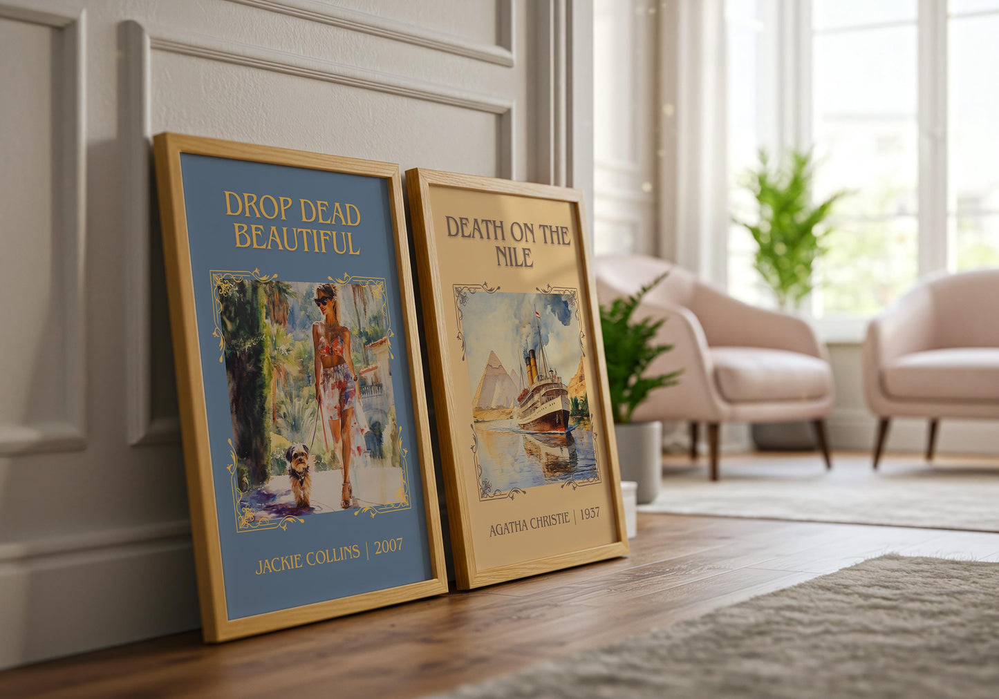 Drop Dead Beautiful by Jackie Collins | Descriptive Book Poster | Minimalist