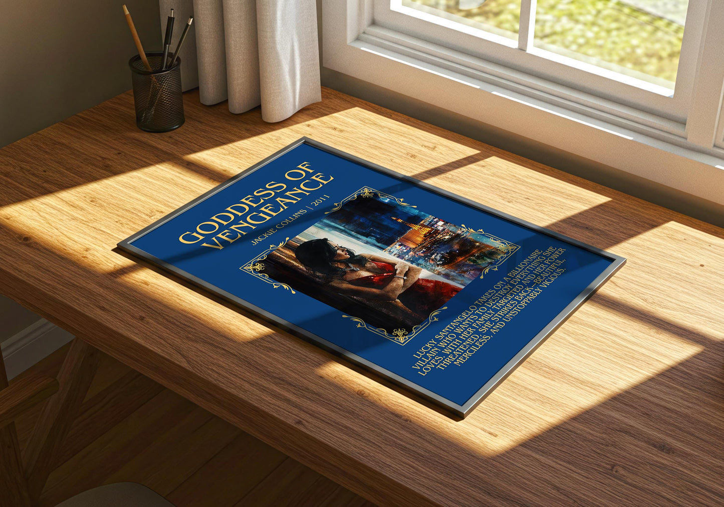 Goddess Of Vengeance by Jackie Collins | Descriptive Book Poster | Blurby