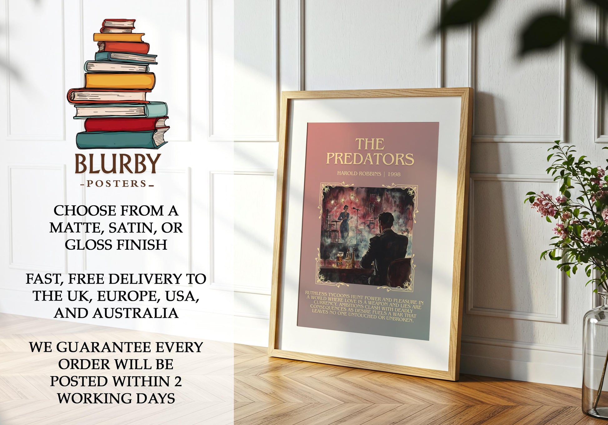 The Predators by Harold Robbins | Descriptive Book Poster | Blurby