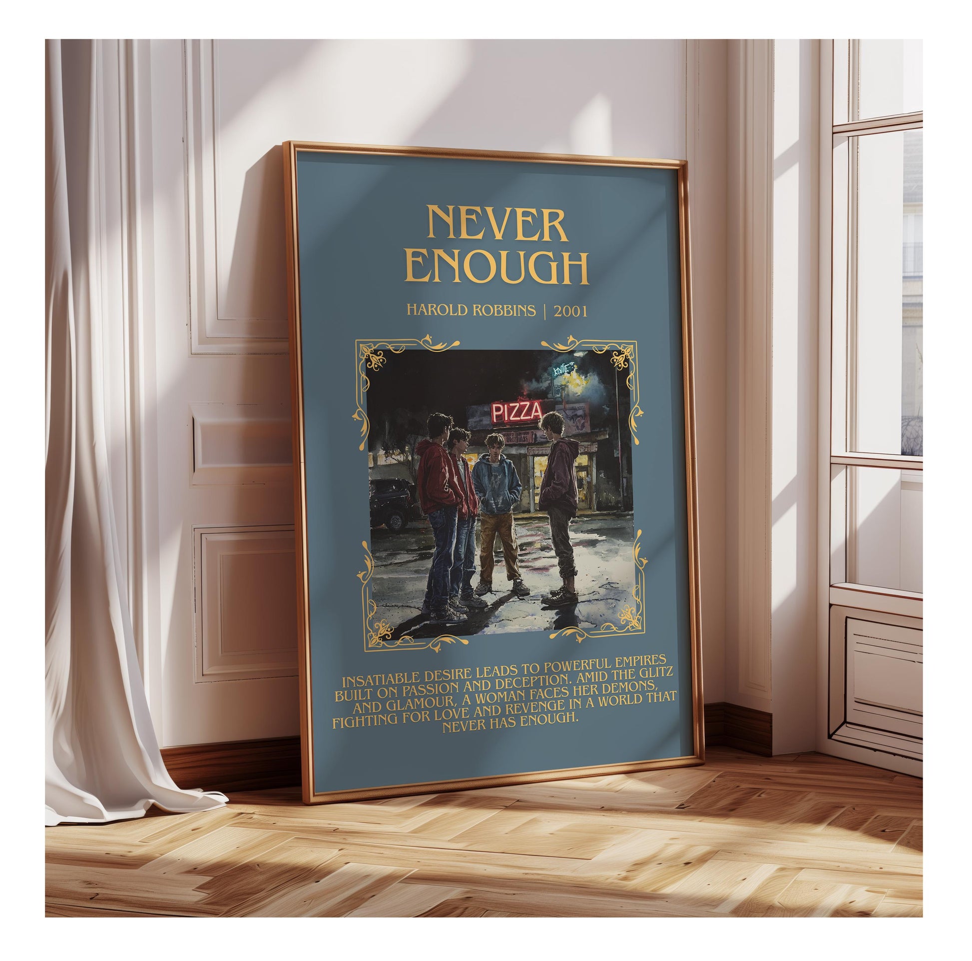 Never Enough by Harold Robbins | Descriptive Book Poster | Blurby