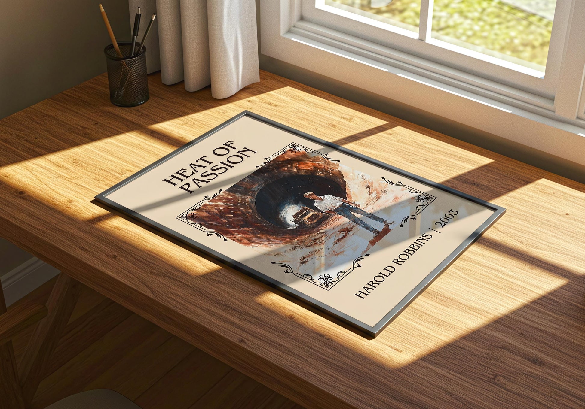 Heat Of Passion by Harold Robbins | Descriptive Book Poster | Minimalist