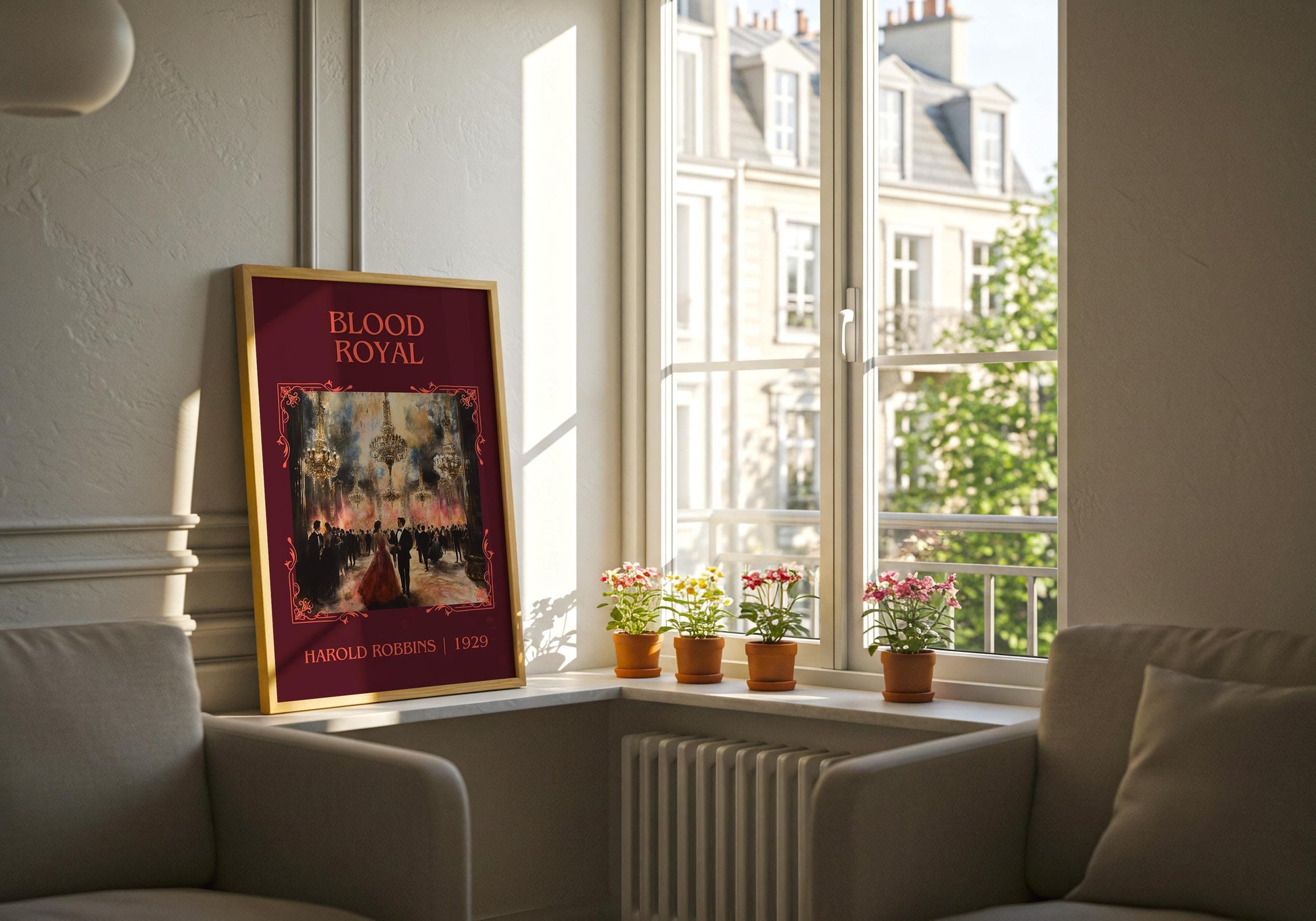 Blood Royal by Harold Robbins High Quality Poster Print. Fast, Free Delivery Wall Art. Author, Title Book/Novel Artwork-Minimalist