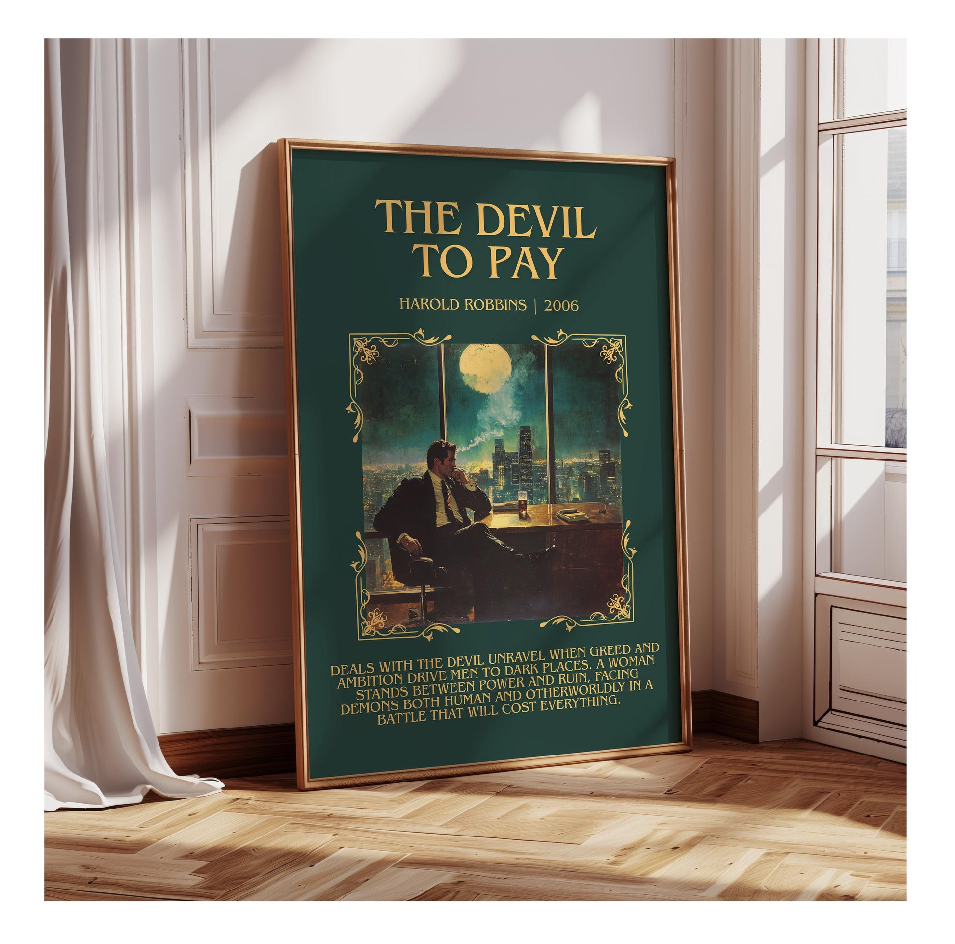 The Devil To Pay by Harold Robbins | Descriptive Book Poster | Blurby
