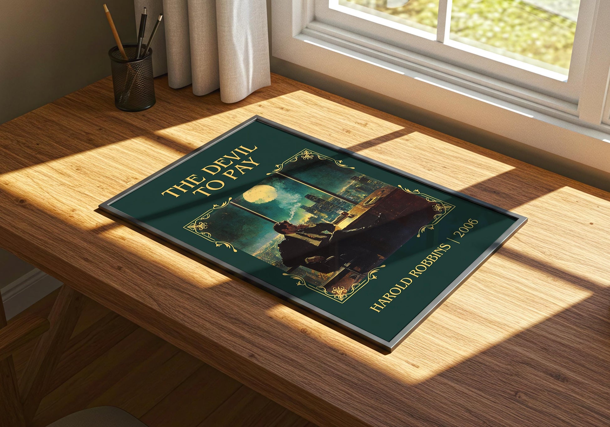 The Devil To Pay by Harold Robbins | Descriptive Book Poster | Minimalist