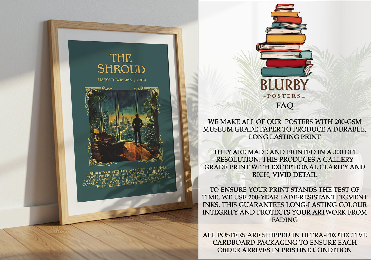 The Shroud by Harold Robbins | Descriptive Book Poster | Blurby