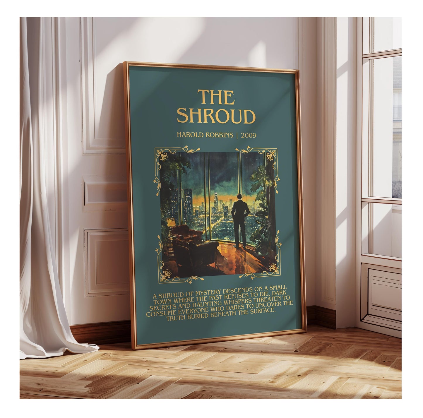 The Shroud by Harold Robbins | Descriptive Book Poster | Blurby