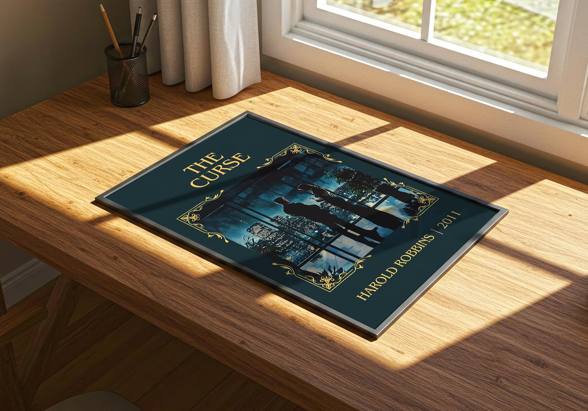 The Curse by Harold Robbins | Descriptive Book Poster | Minimalist