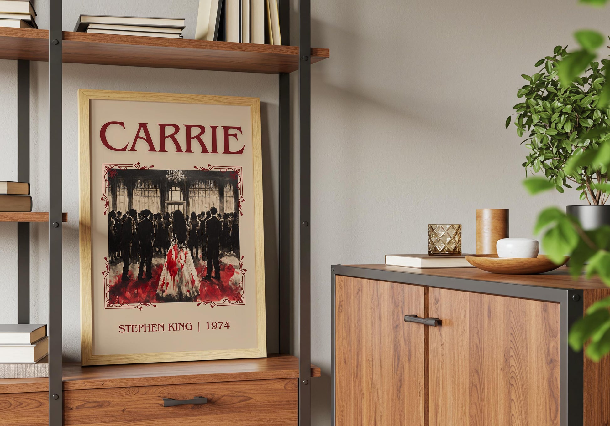Carrie by Stephen King | Descriptive Book Poster | Minimalist
