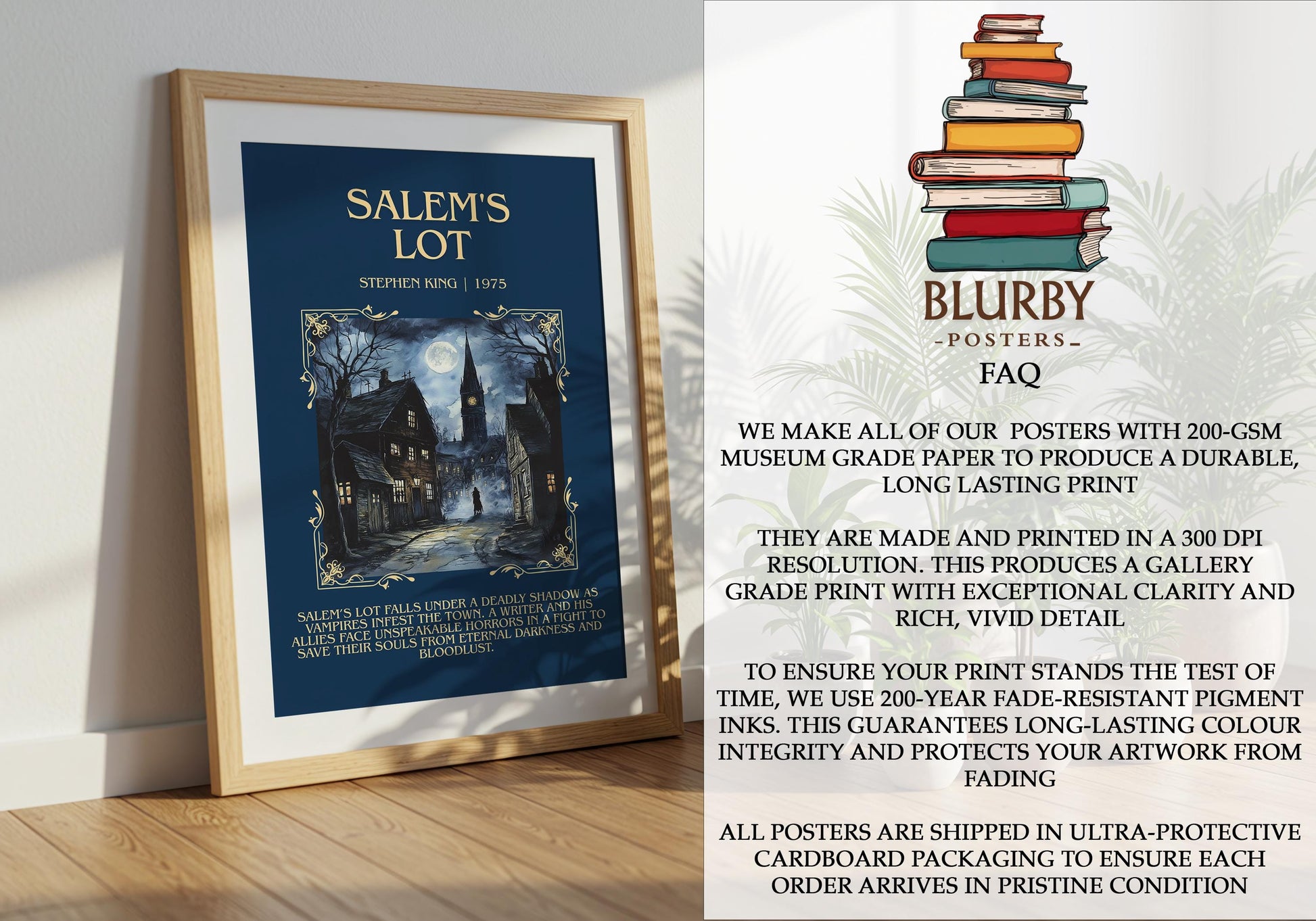 Salem's Lot by Stephen King | Descriptive Book Poster | Blurby