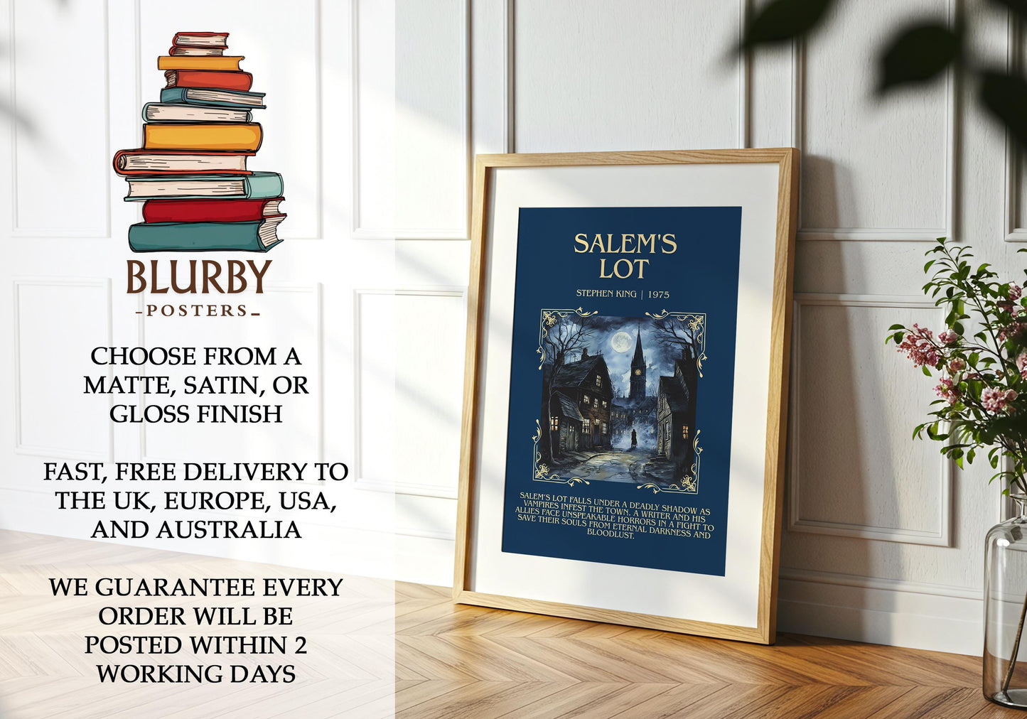 Salem's Lot by Stephen King | Descriptive Book Poster | Blurby