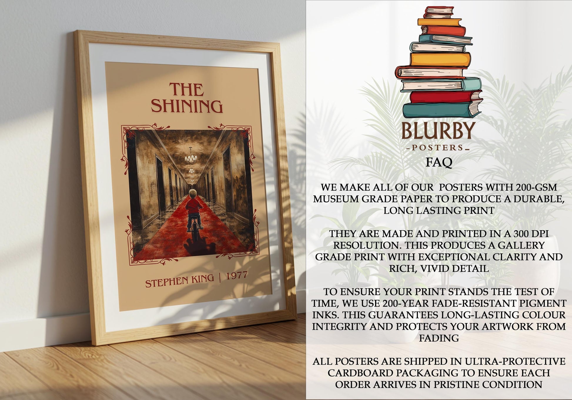 The Shining by Stephen King | Descriptive Book Poster | Minimalist