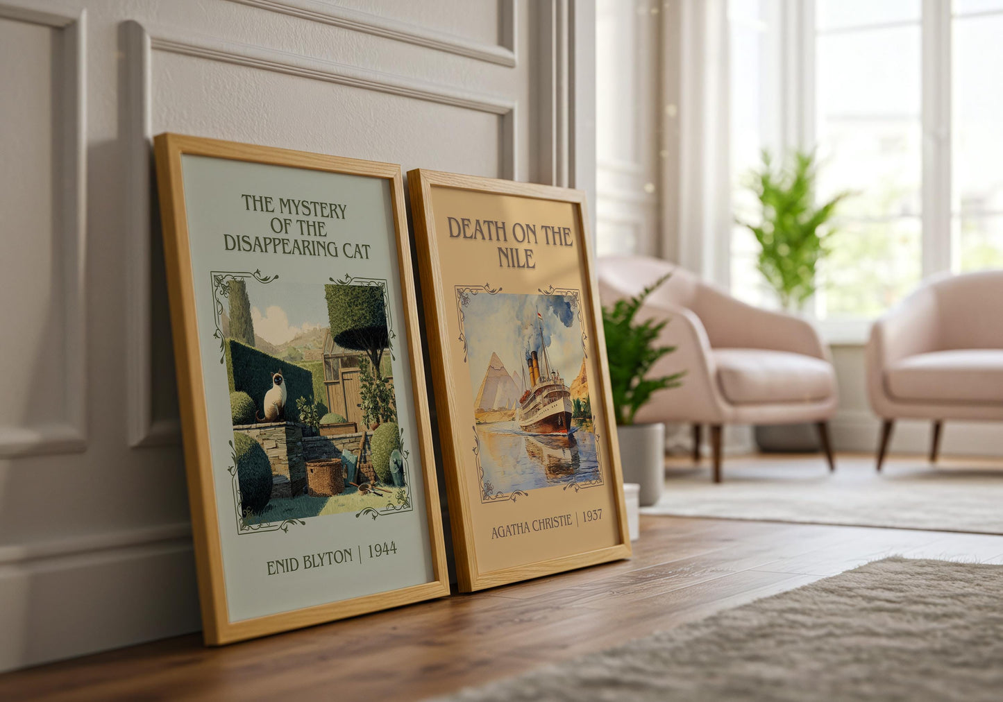 The Mystery Of The Disappearing Cat by Enid Blyton | Descriptive Book Poster | Minimalist