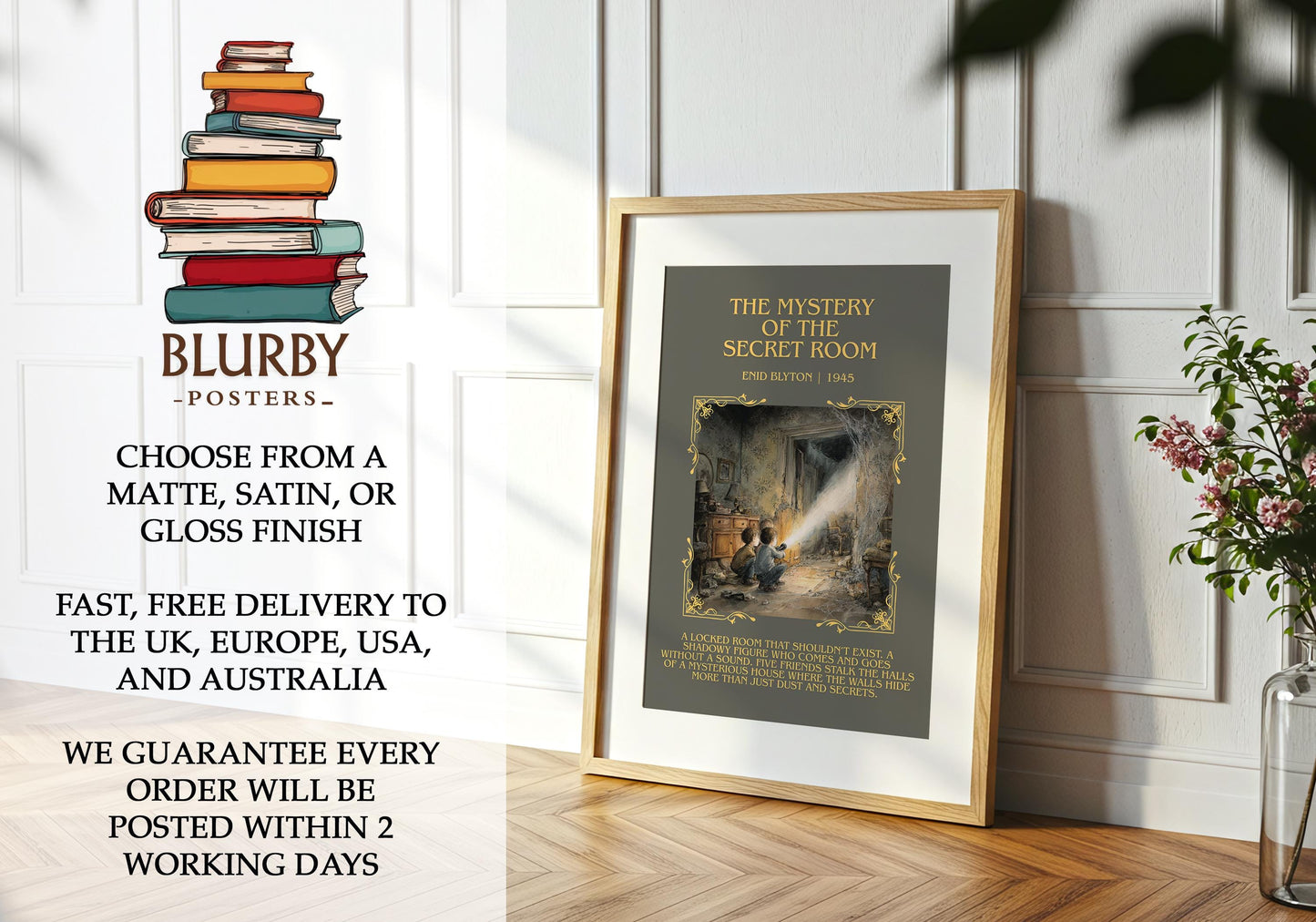 The Mystery Of The Secret Room by Enid Blyton | Descriptive Book Poster | Blurby