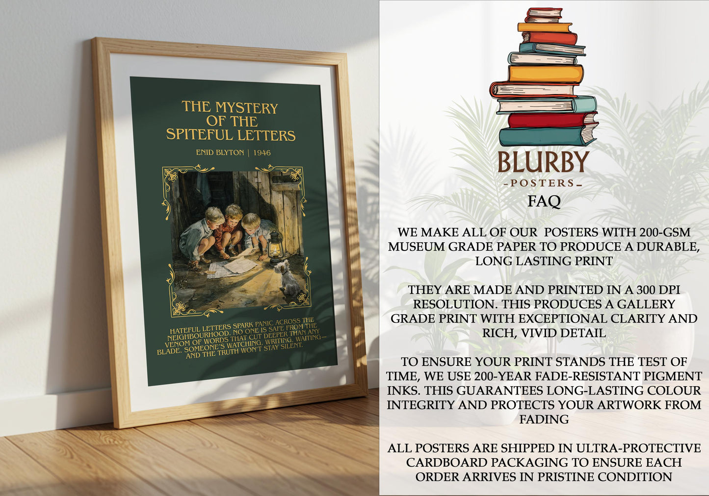 The Mystery Of The Spiteful Letters by Enid Blyton | Descriptive Book Poster | Blurby