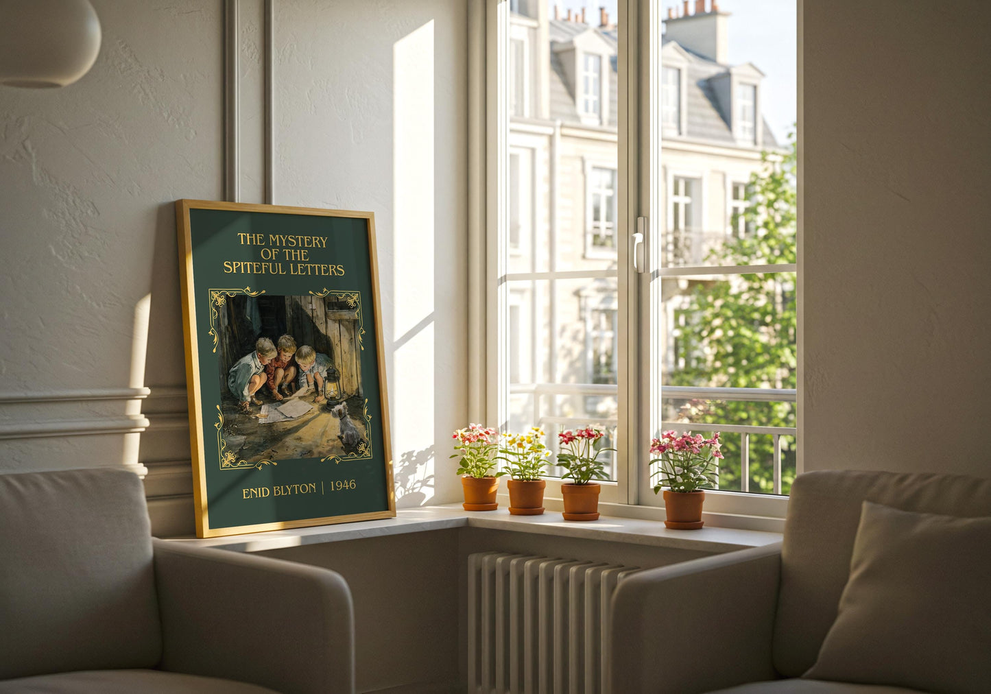 The Mystery Of The Spiteful Letters by Enid Blyton | Descriptive Book Poster | Minimalist