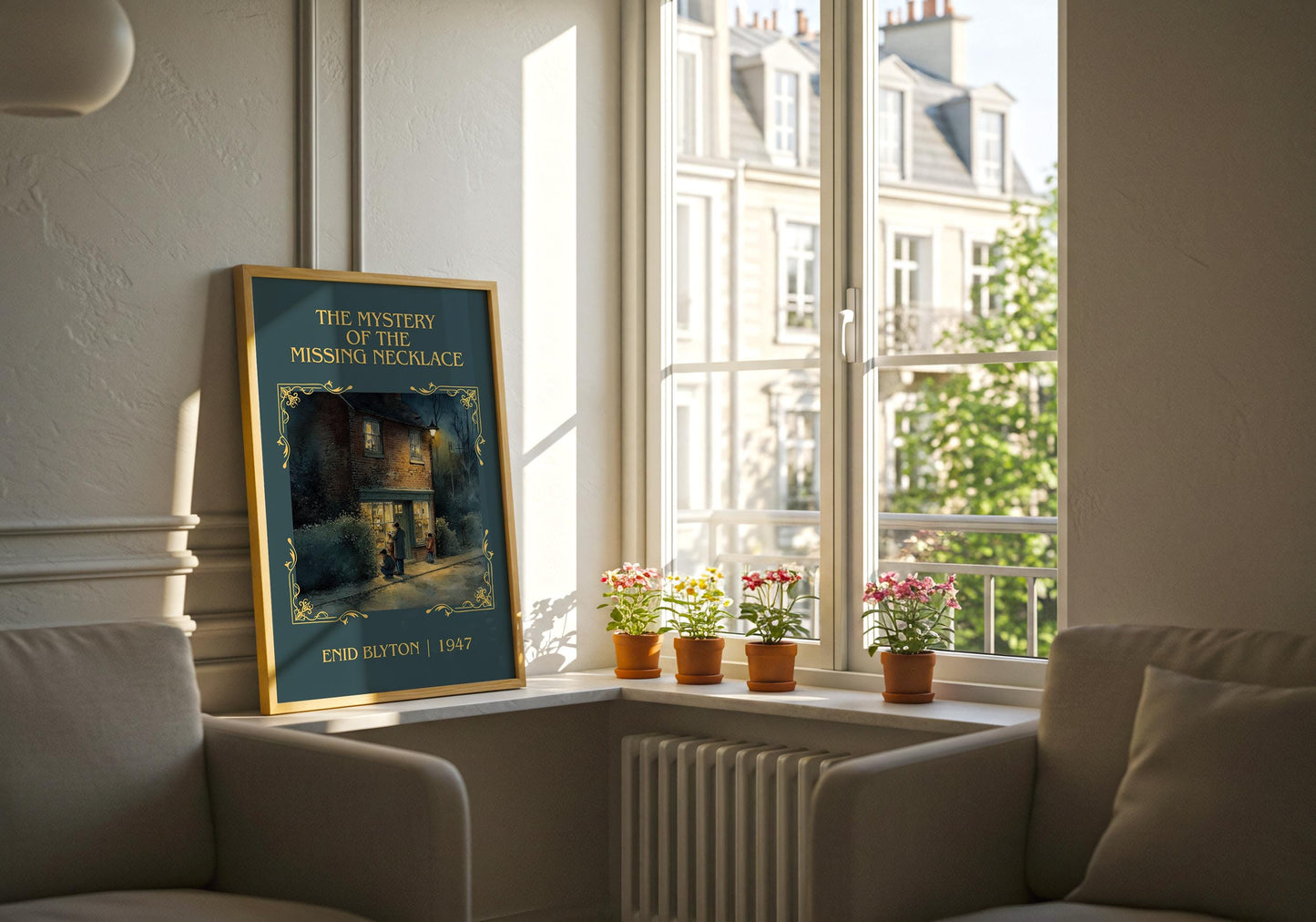 The Mystery Of The Missing Necklace by Enid Blyton | Descriptive Book Poster | Minimalist