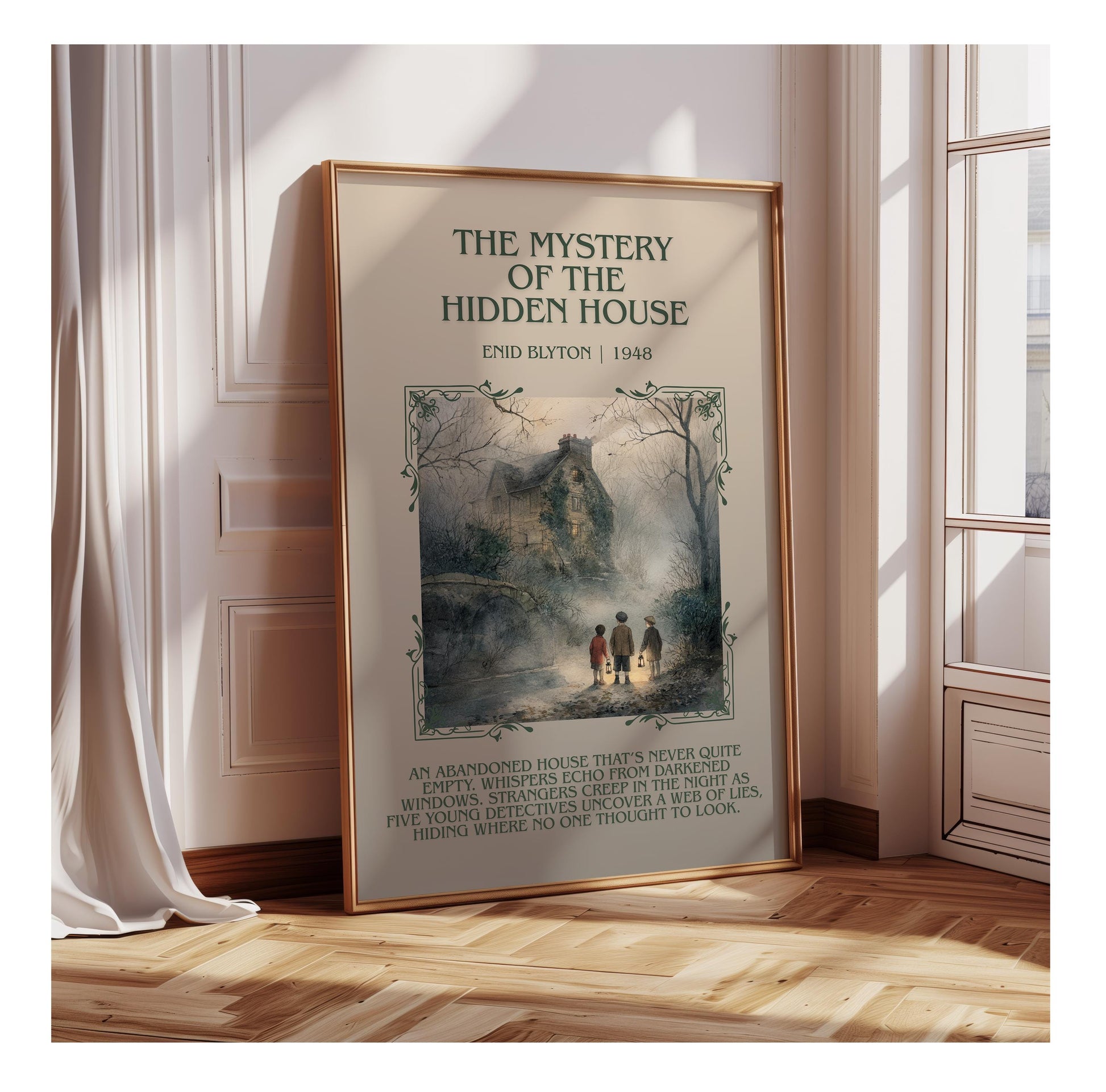 The Mystery Of The Hidden House by Enid Blyton | Descriptive Book Poster | Blurby