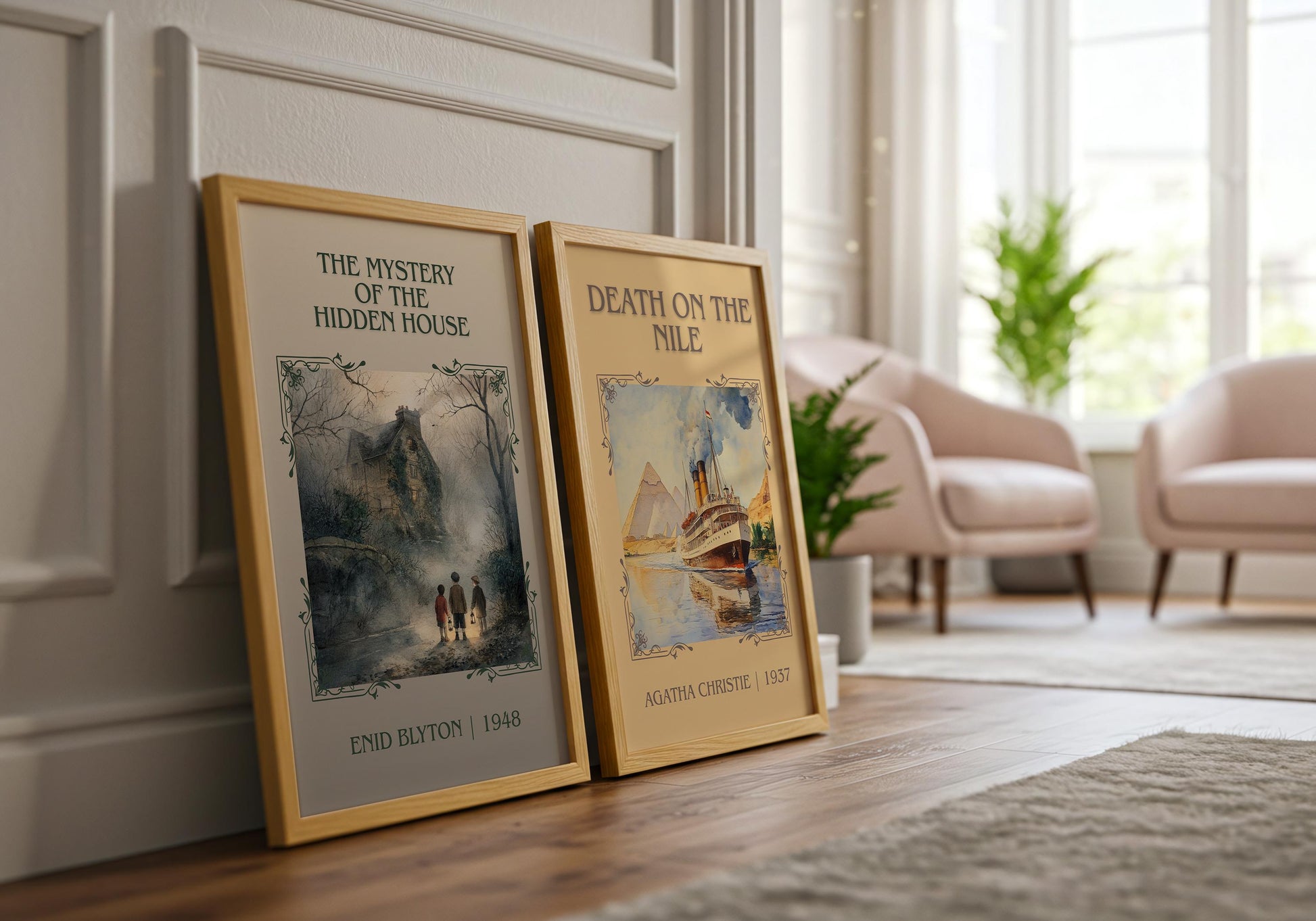 The Mystery Of Hidden House by Enid Blyton | Descriptive Book Poster | Minimalist