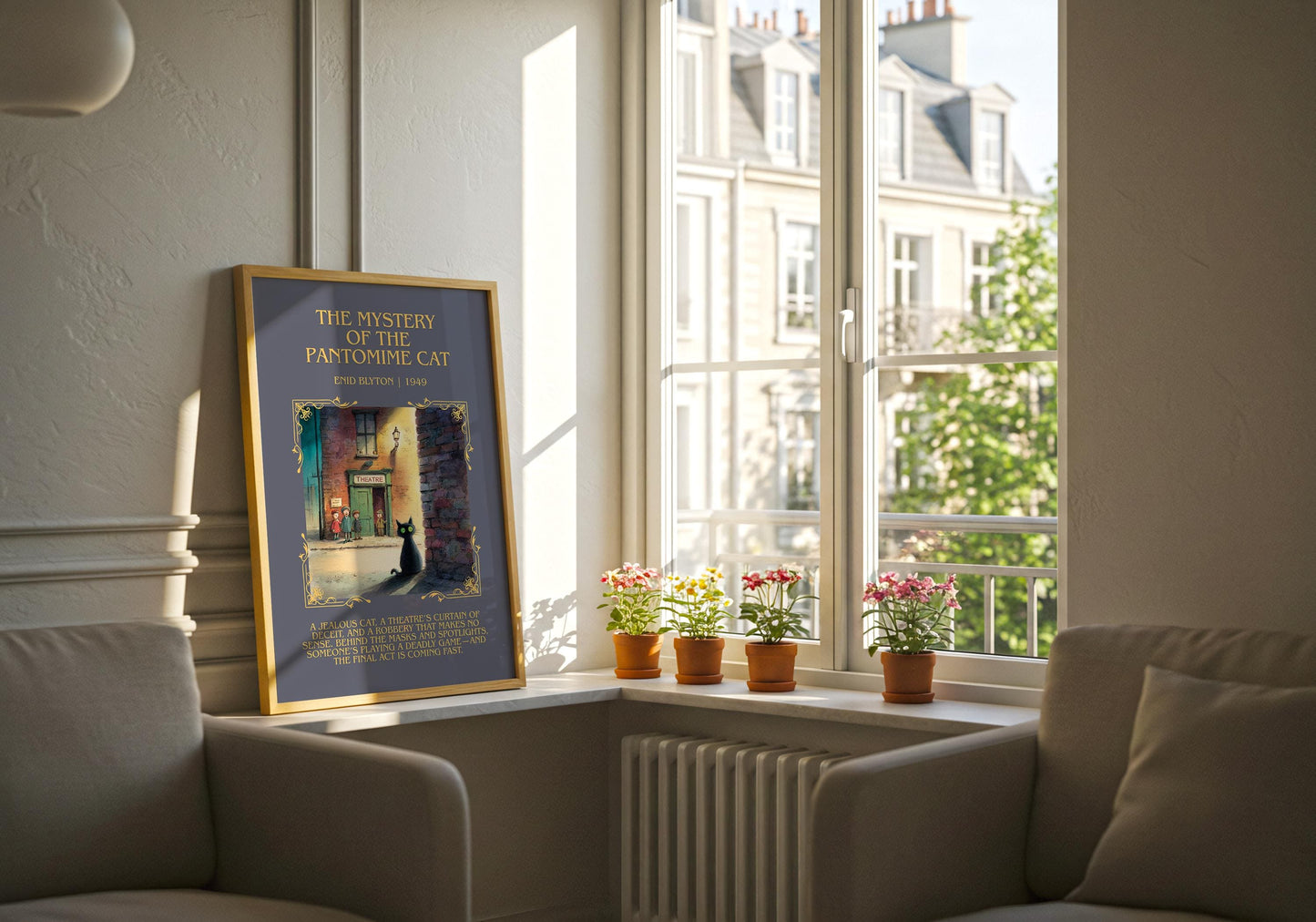 The Mystery Of The Pantomime Cat by Enid Blyton | Descriptive Book Poster | Blurby