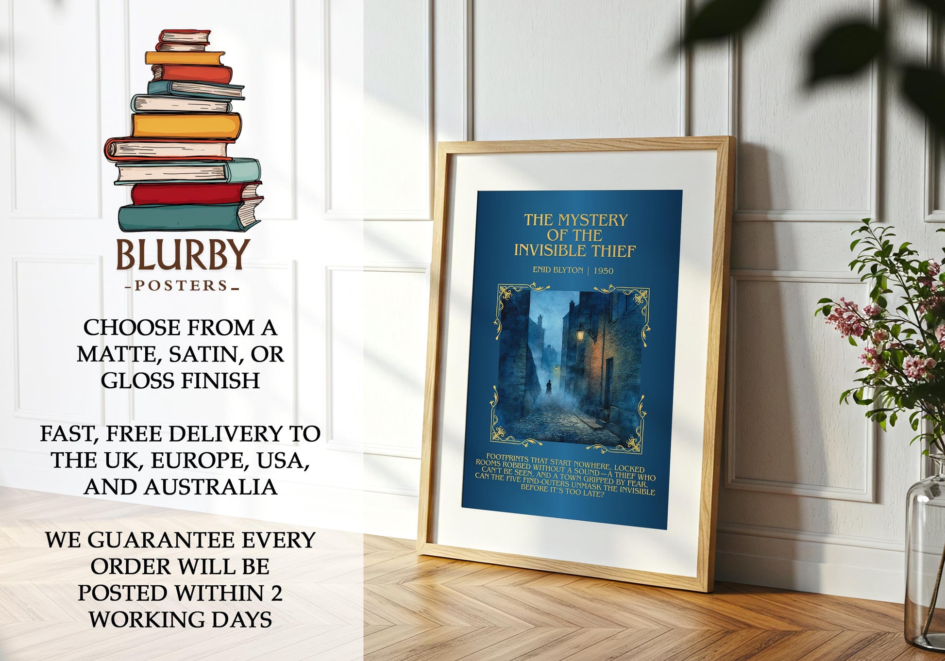 The Mystery Of The Invisible Thief by Enid Blyton | Descriptive Book Poster | Blurby