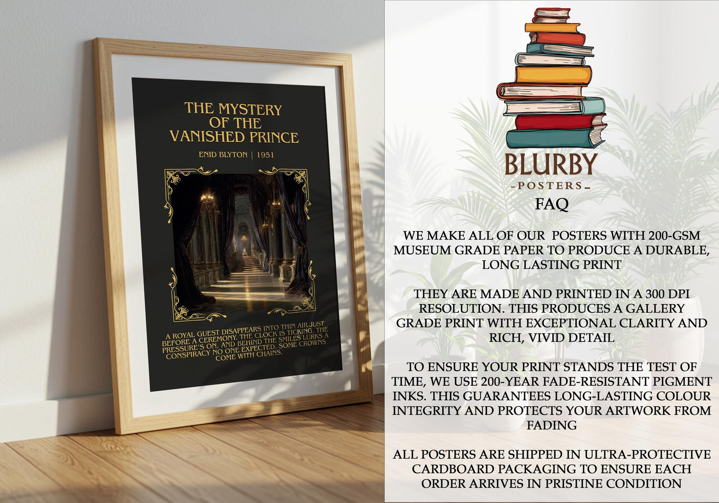 The Mystery Of The Vanished Prince by Enid Blyton | Descriptive Book Poster | Blurby