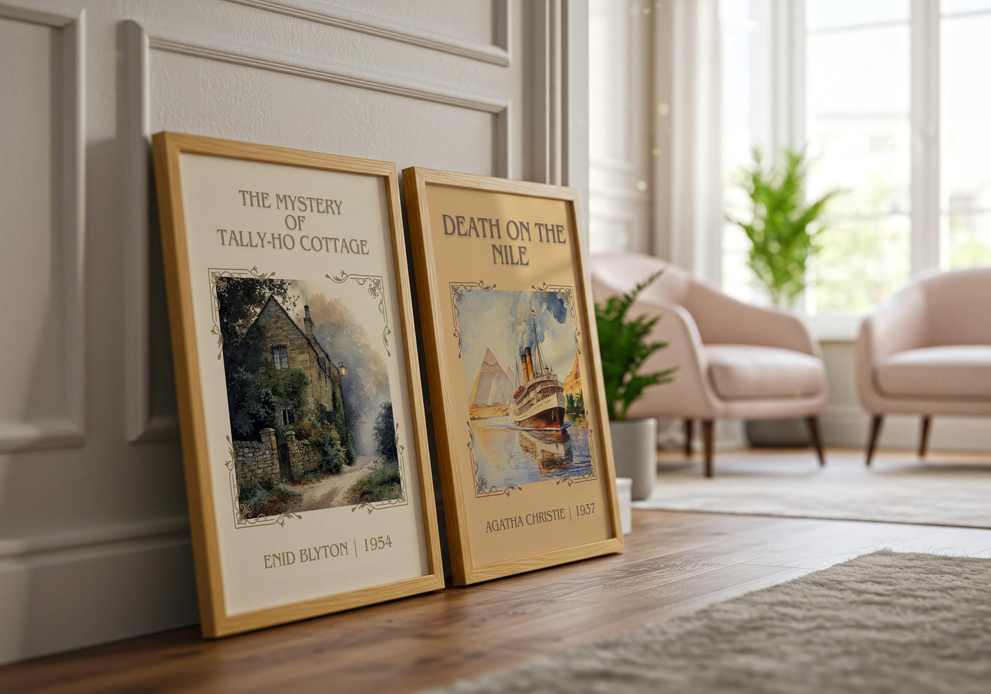 The Mystery Of Tally-Ho Cottage by Enid Blyton | Descriptive Book Poster | Minimalist