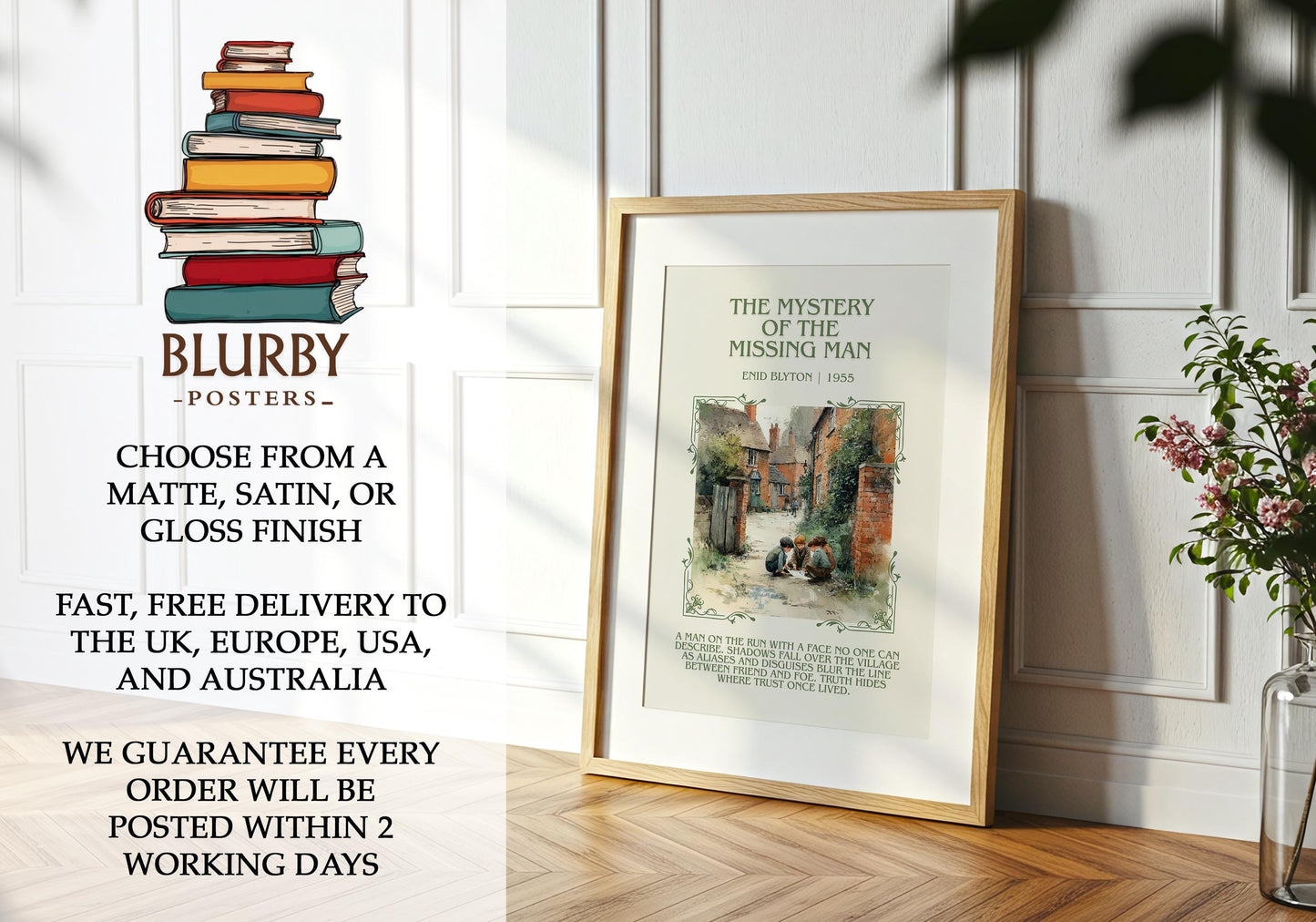 The Mystery Of The Missing Man by Enid Blyton | Descriptive Book Poster | Blurby