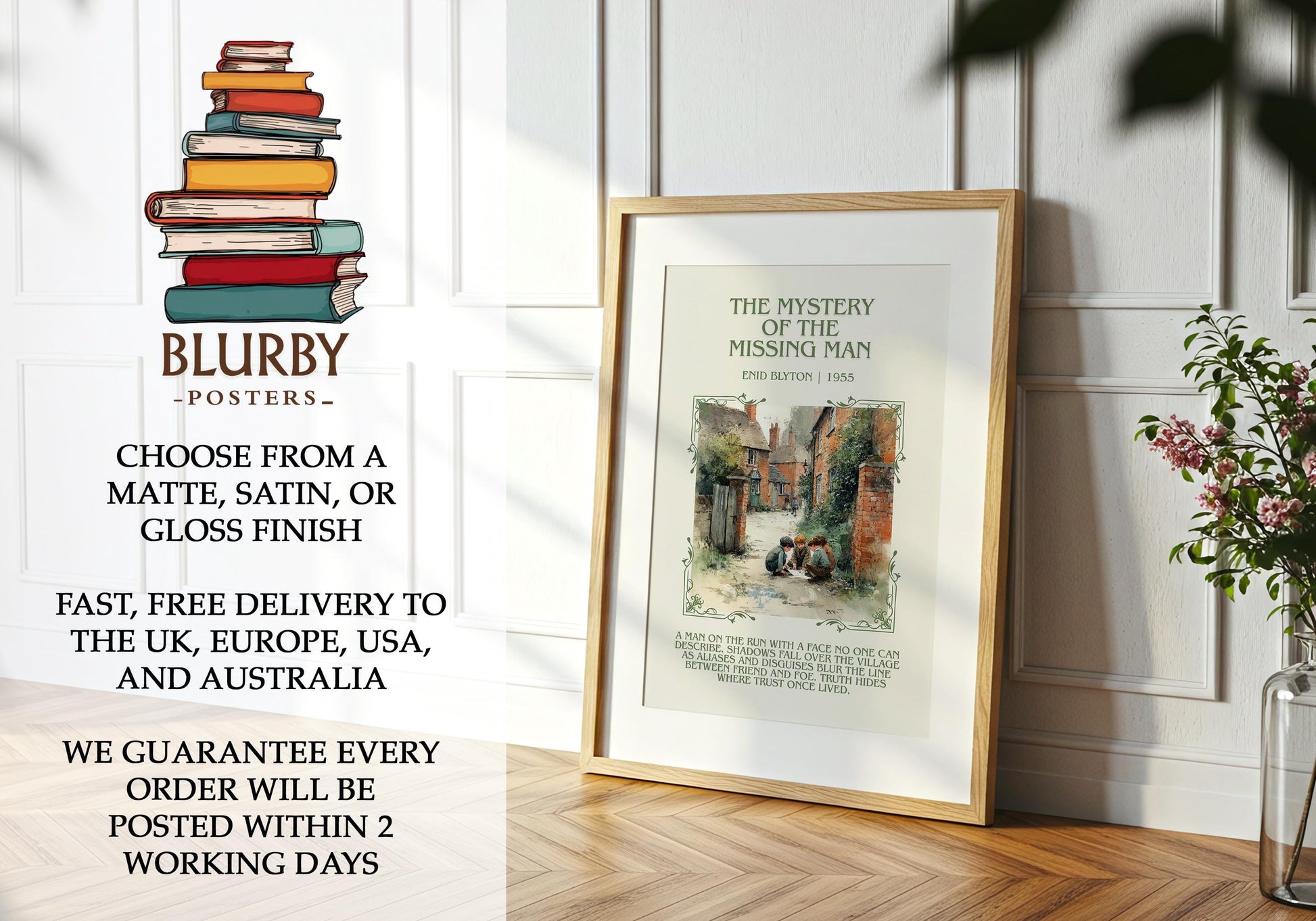 The Mystery Of The Missing Man by Enid Blyton | Descriptive Book Poster | Blurby