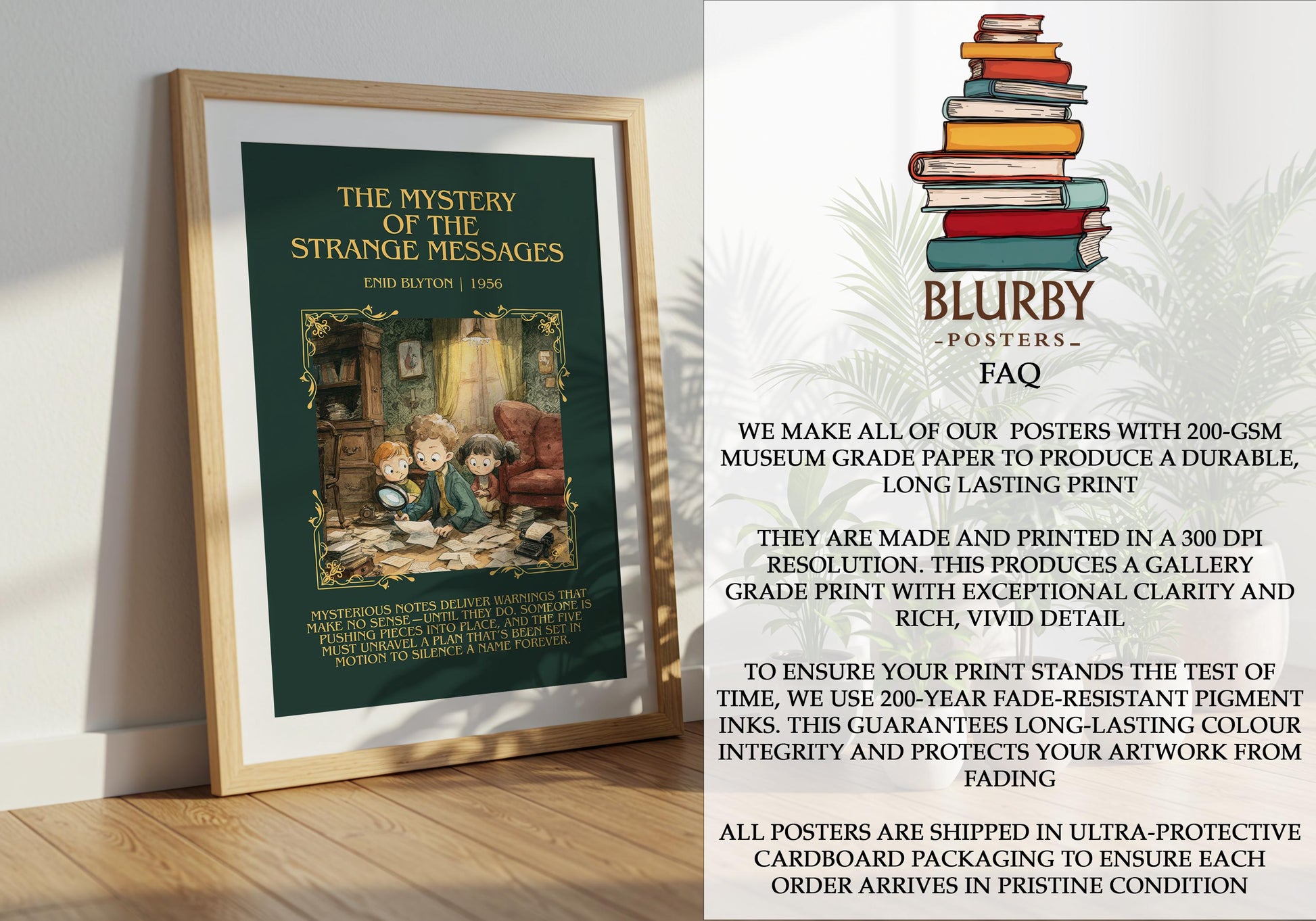 The Mystery Of The Strange Messages by Enid Blyton | Descriptive Book Poster | Blurby