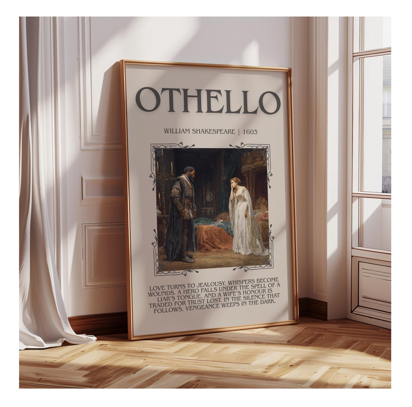 Othello by William Shakespeare | Descriptive Book Poster | Blurby
