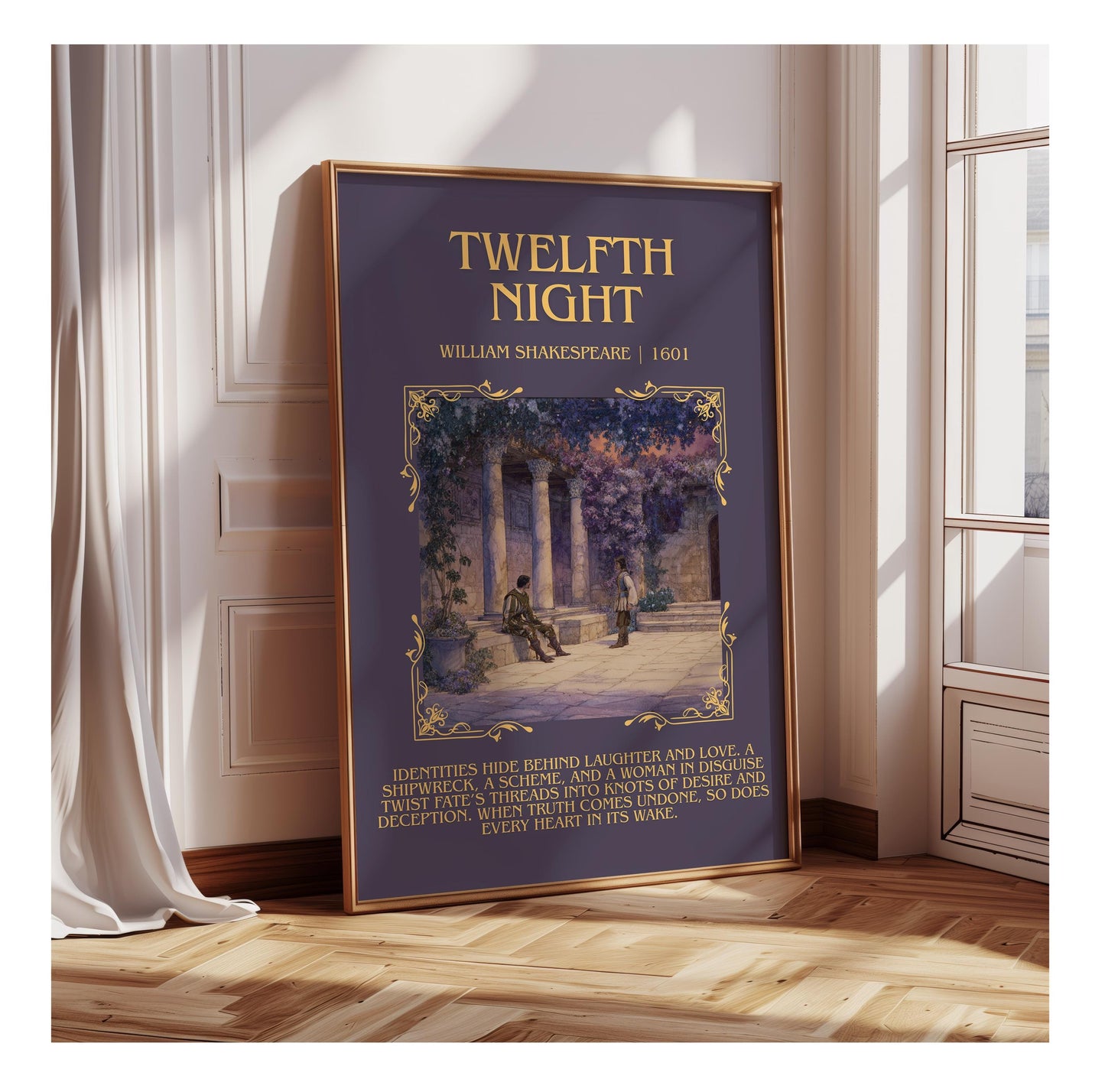 Twelfth Night by William Shakespeare | Descriptive Book Poster | Blurby