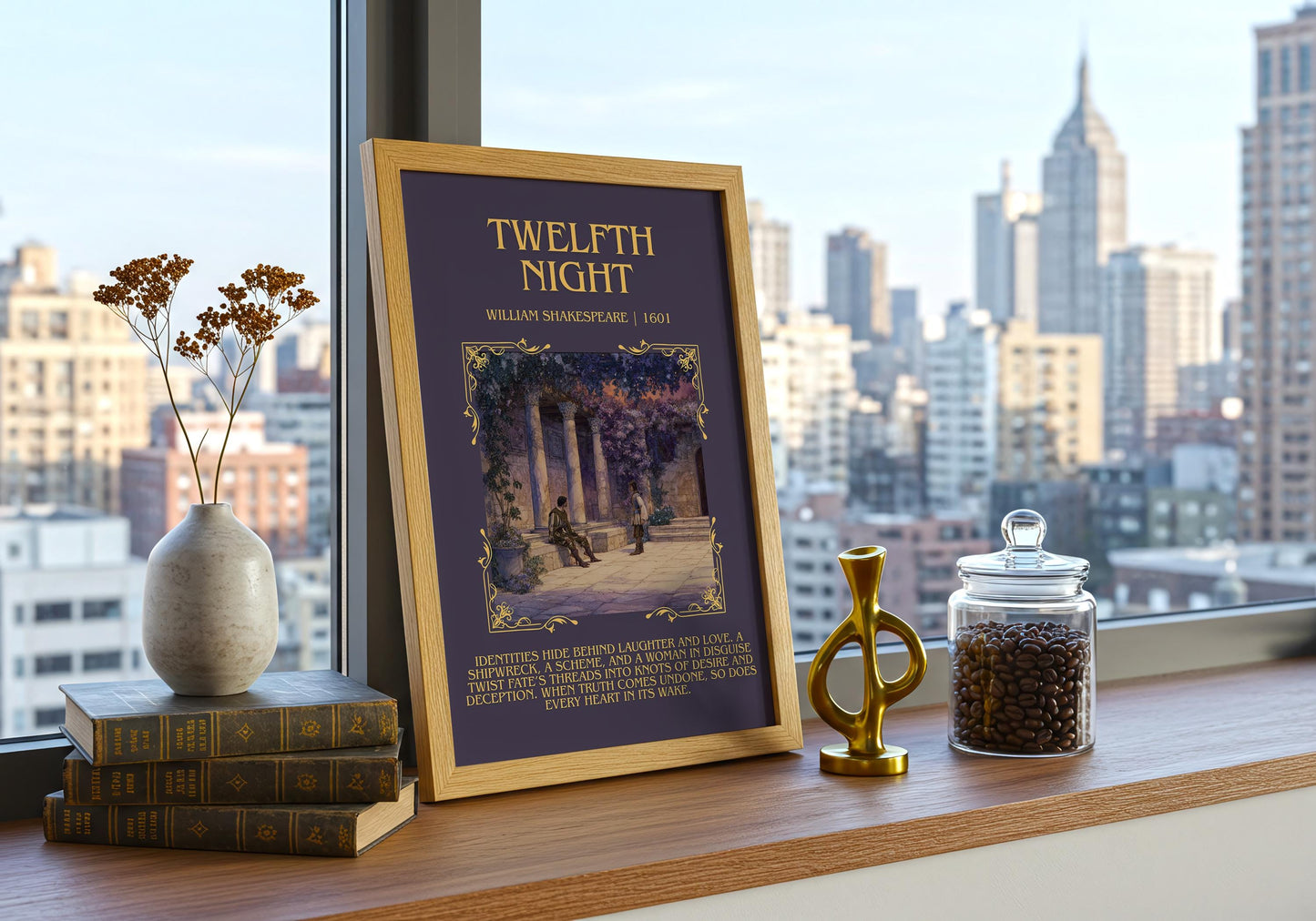 Twelfth Night by William Shakespeare | Descriptive Book Poster | Blurby