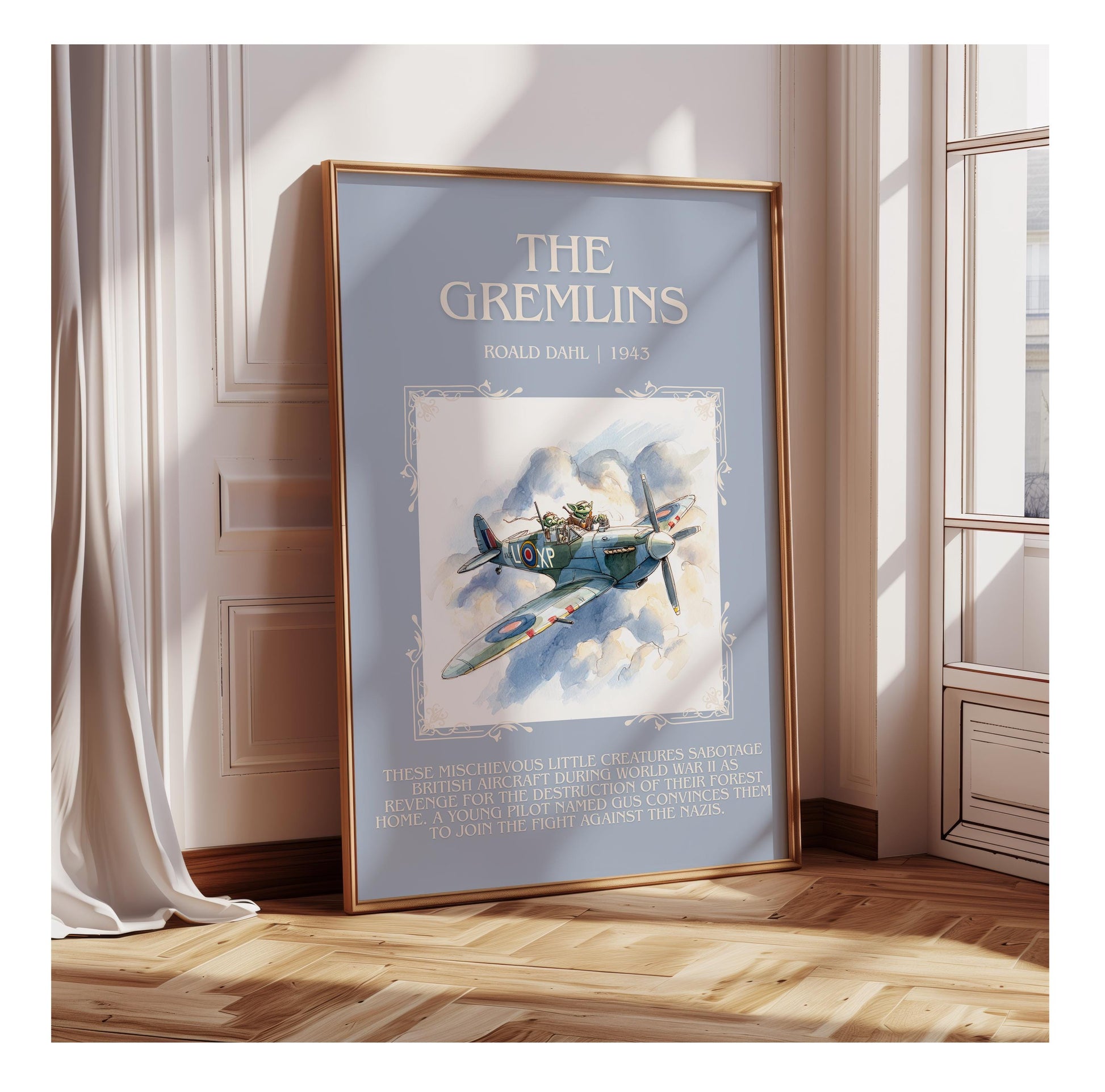 The Gremlins by Roald Dahl | Descriptive Book Poster | Blurby