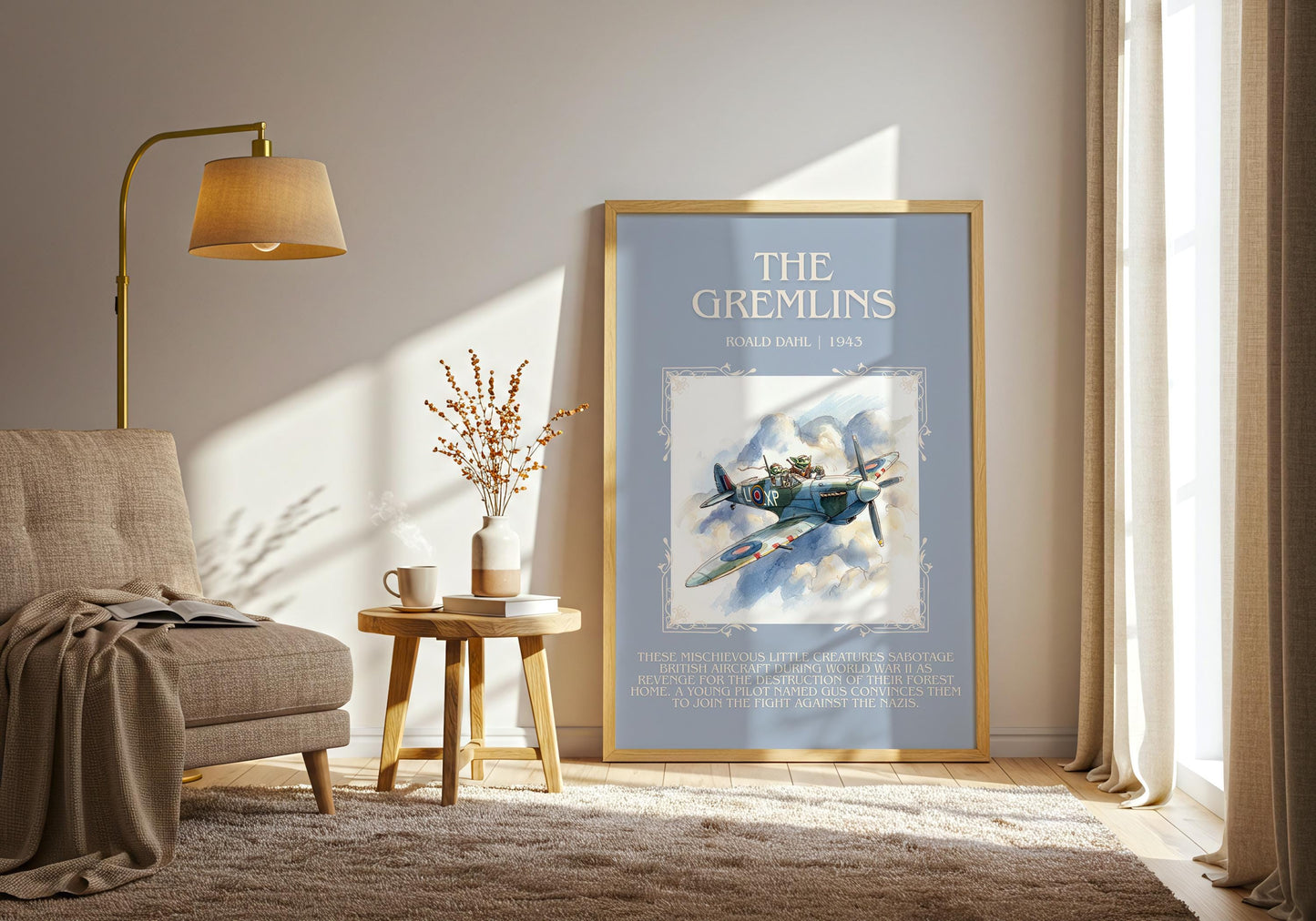 The Gremlins by Roald Dahl | Descriptive Book Poster | Blurby
