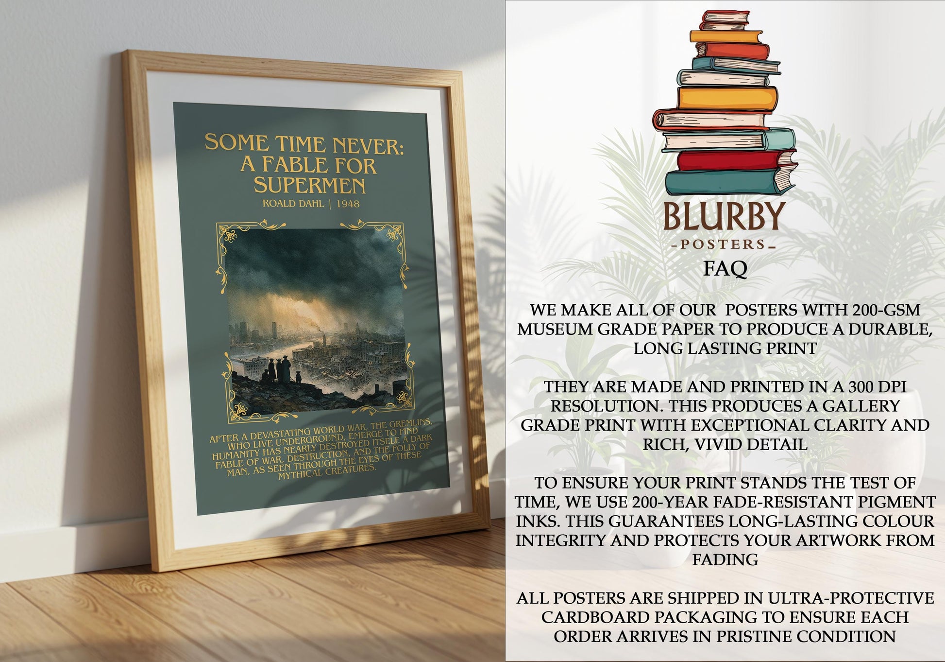 Some Time Never: A Fable For Supermen by Roald Dahl | Descriptive Book Poster | Blurby