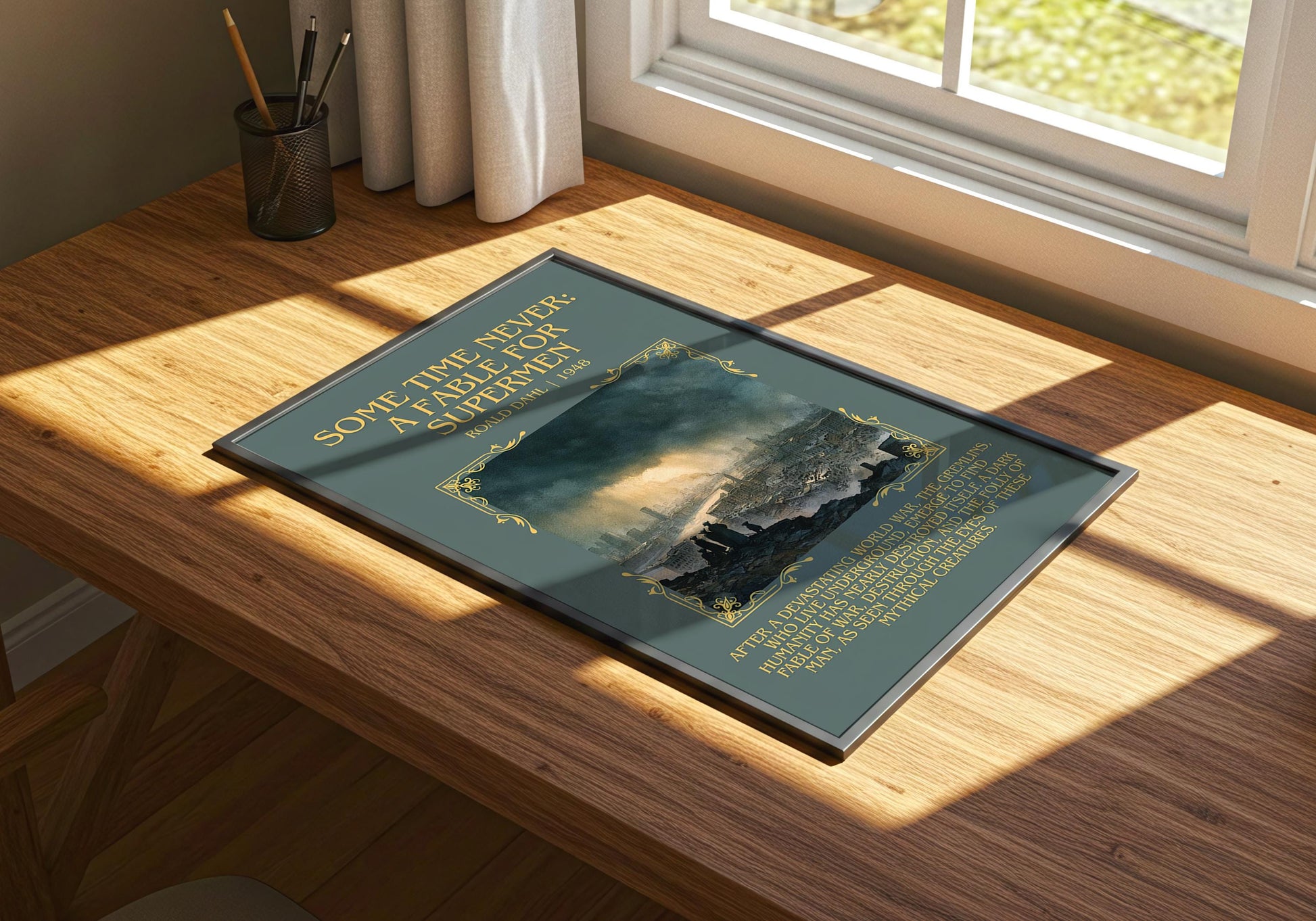 Some Time Never: A Fable For Supermen by Roald Dahl | Descriptive Book Poster | Blurby