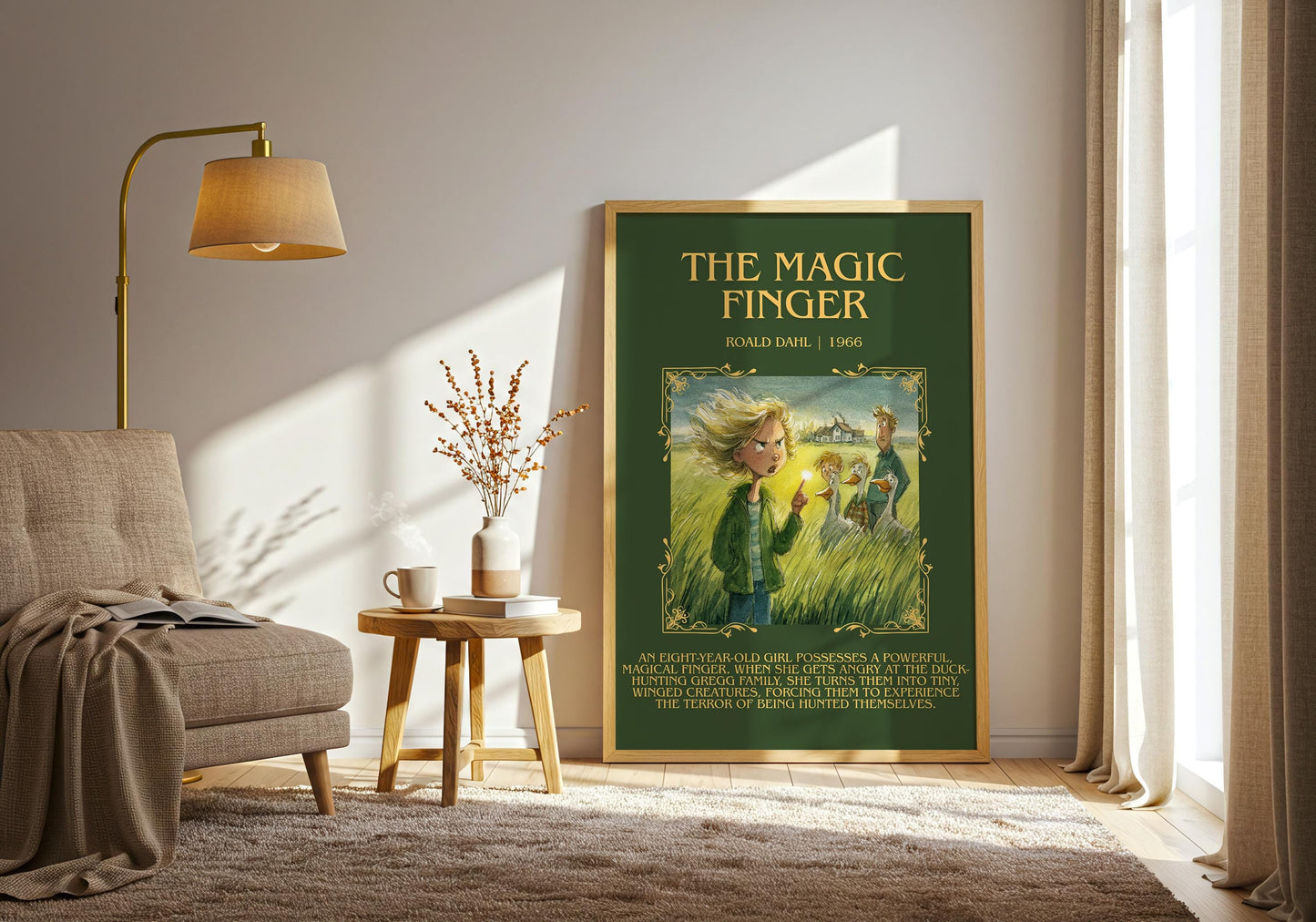 The Magic Finger by Roald Dahl | Descriptive Book Poster | Blurby