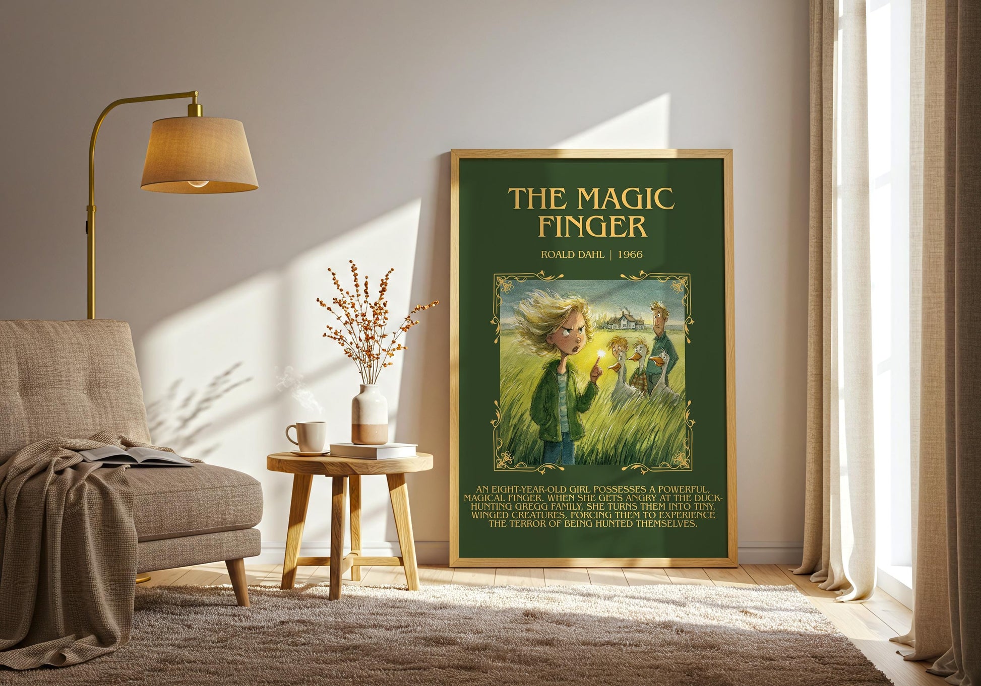 The Magic Finger by Roald Dahl | Descriptive Book Poster | Blurby