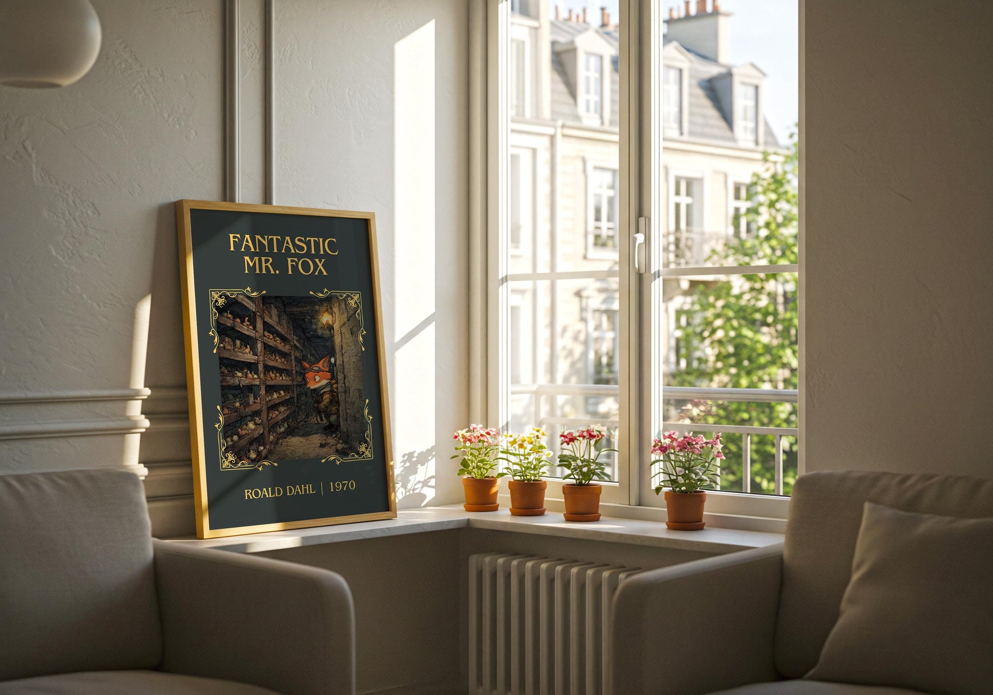 Fantastic Mr Fox by Roald Dahl | Descriptive Book Poster | Minimalist