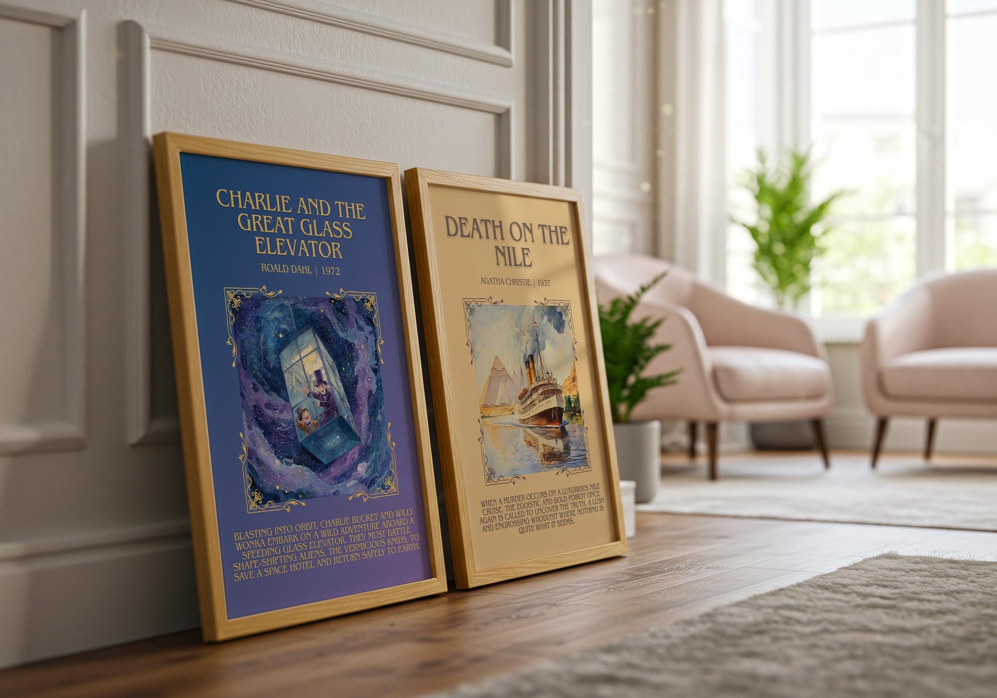 Charlie And The Great Glass Elevator by Roald Dahl | Descriptive Book Poster | Blurby