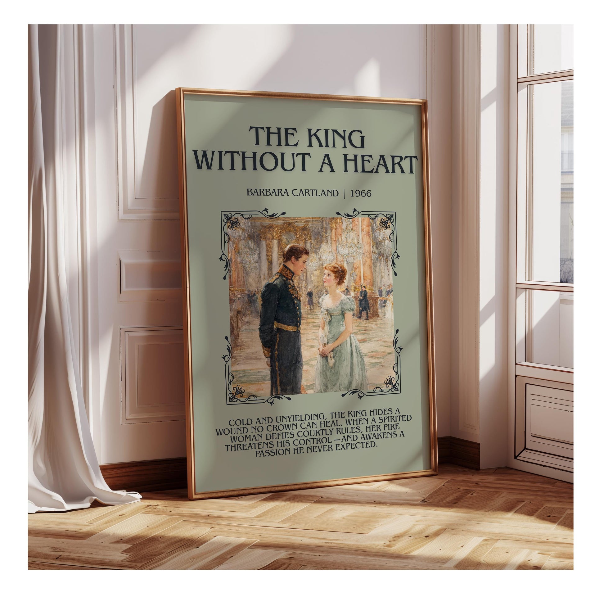 The King Without A Heart by Barbara Cartland | Descriptive Book Poster | Blurby