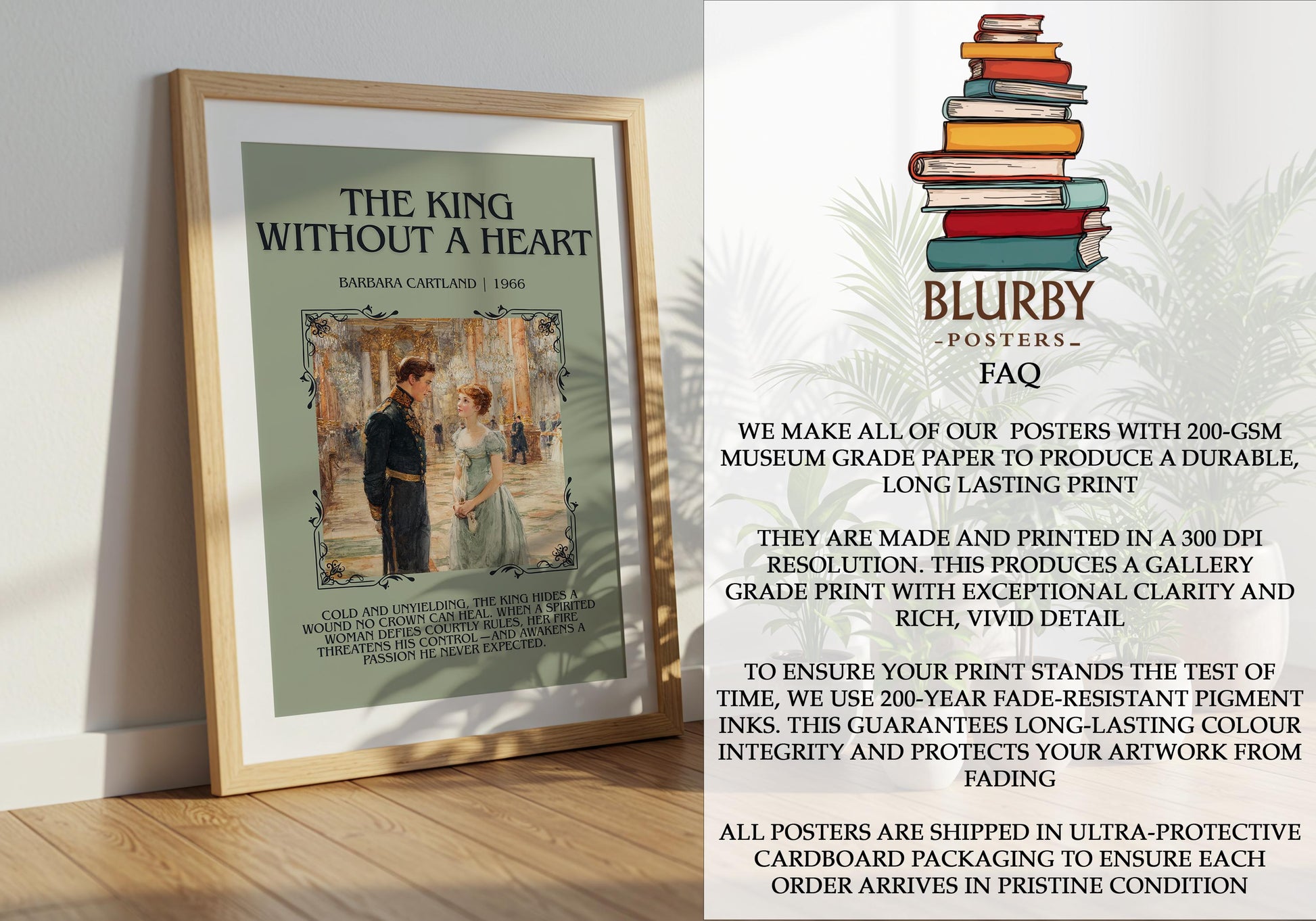 The King Without A Heart by Barbara Cartland | Descriptive Book Poster | Blurby