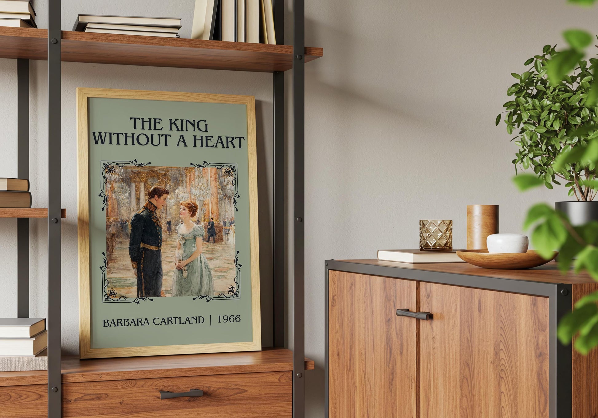 The King Without A Heart by Barbara Cartland | Descriptive Book Poster | Minimalist