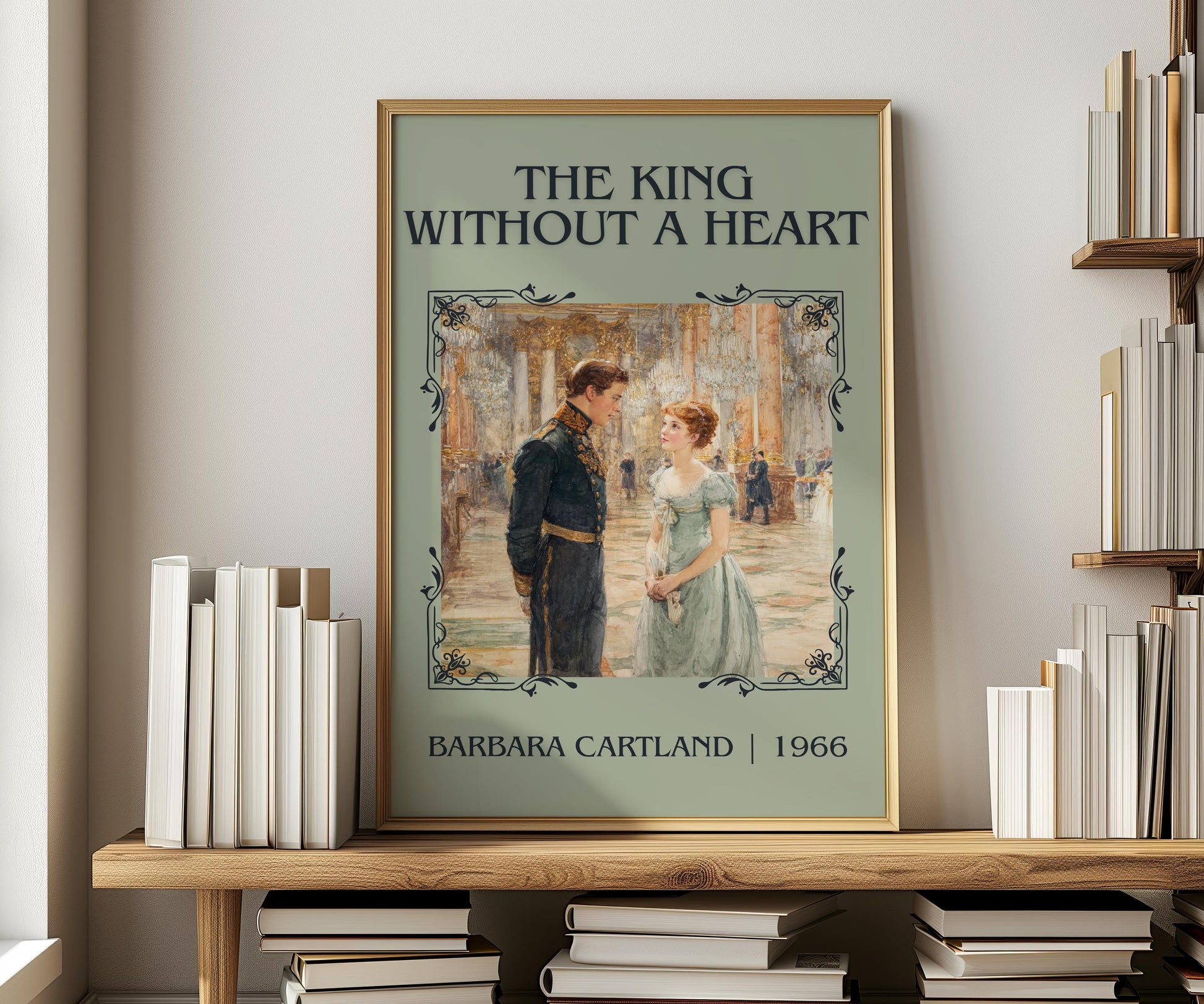 The King Without A Heart by Barbara Cartland | Descriptive Book Poster | Minimalist