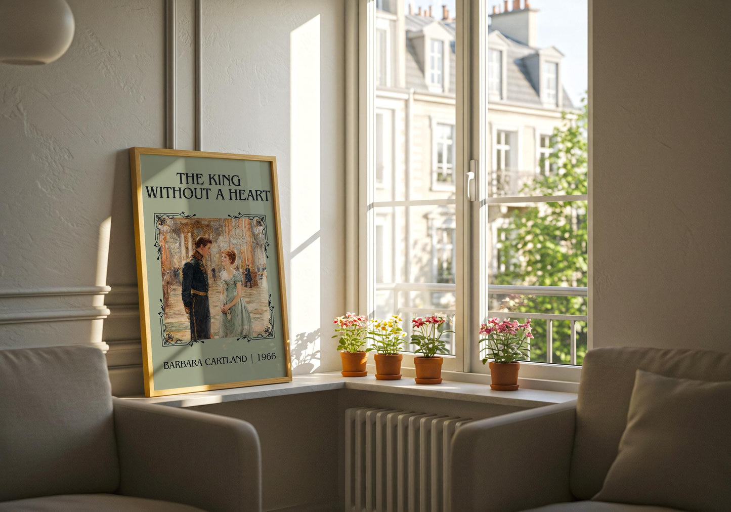 The King Without A Heart by Barbara Cartland | Descriptive Book Poster | Minimalist