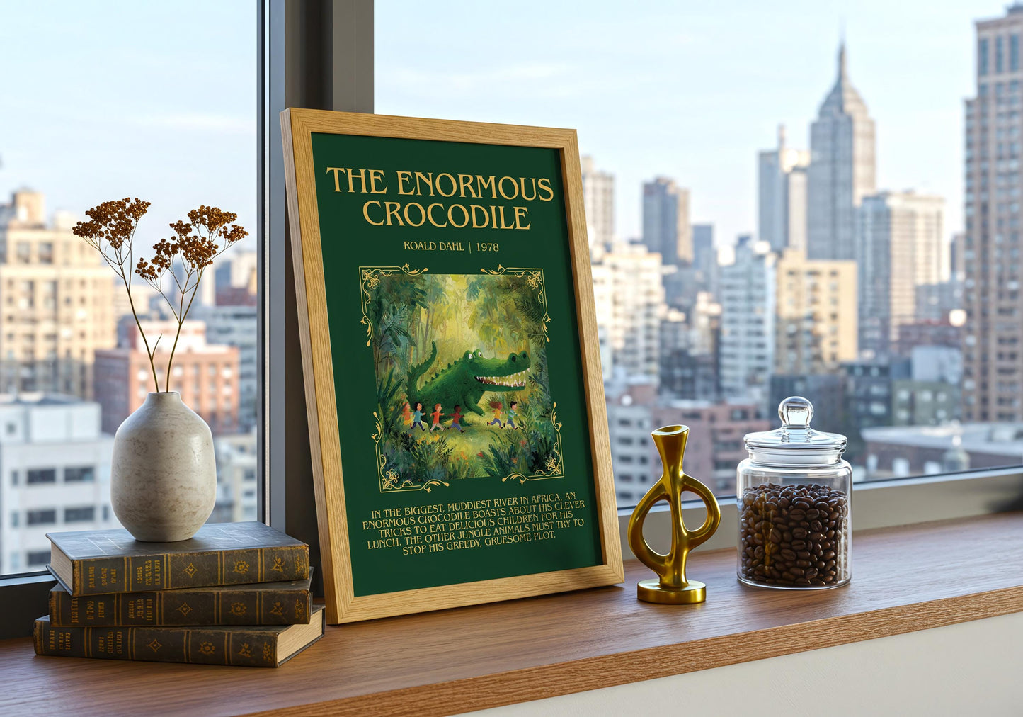 The Enormous Crocodile by Roald Dahl | Descriptive Book Poster | Blurby