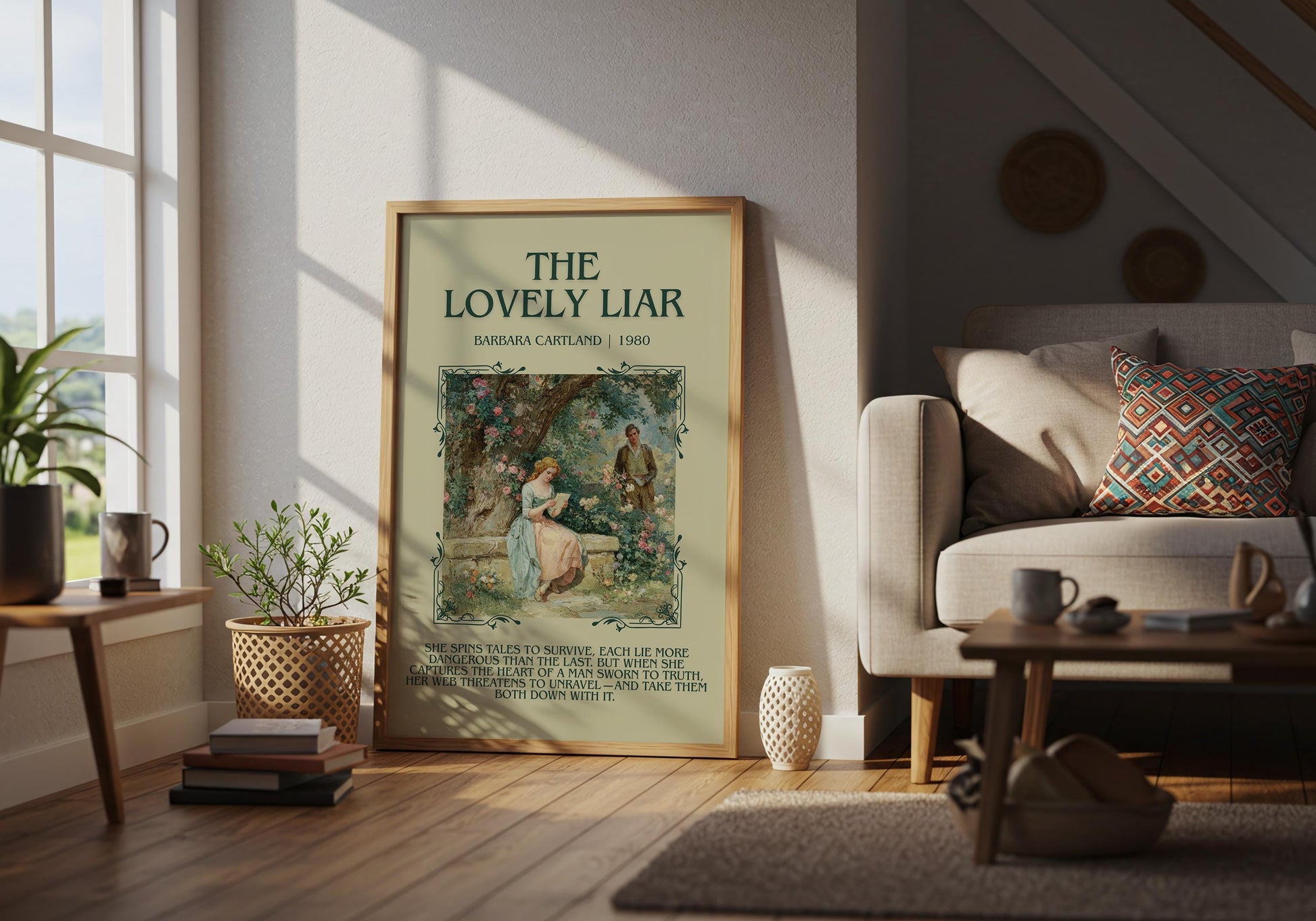 The Lovely Liar by Barbara Cartland | Descriptive Book Poster | Blurby
