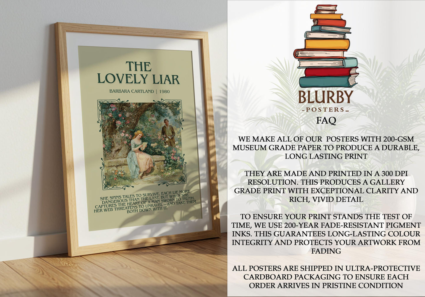 The Lovely Liar by Barbara Cartland | Descriptive Book Poster | Blurby